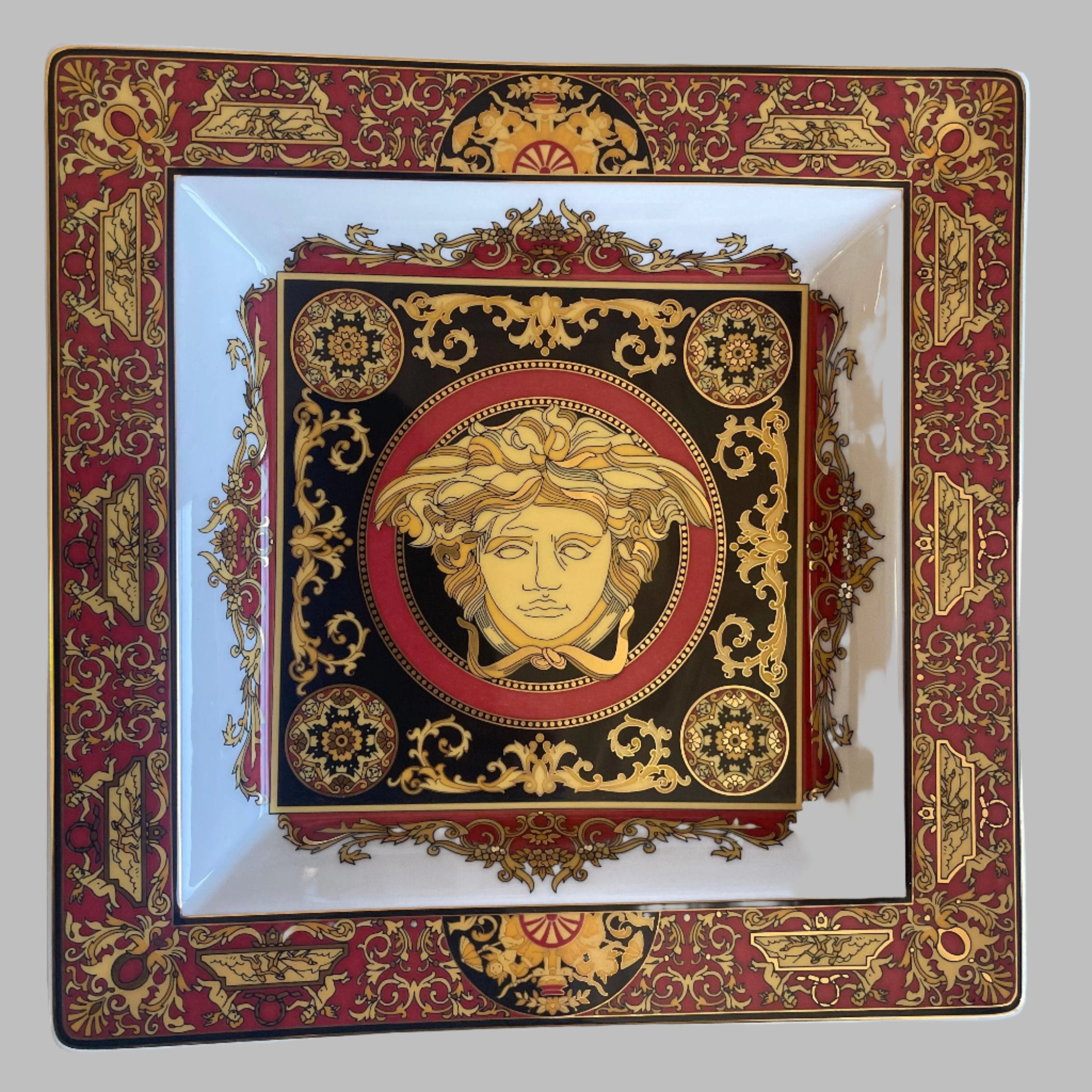 Versace by Rosenthal Medusa Red Canape Dish Tray 25822