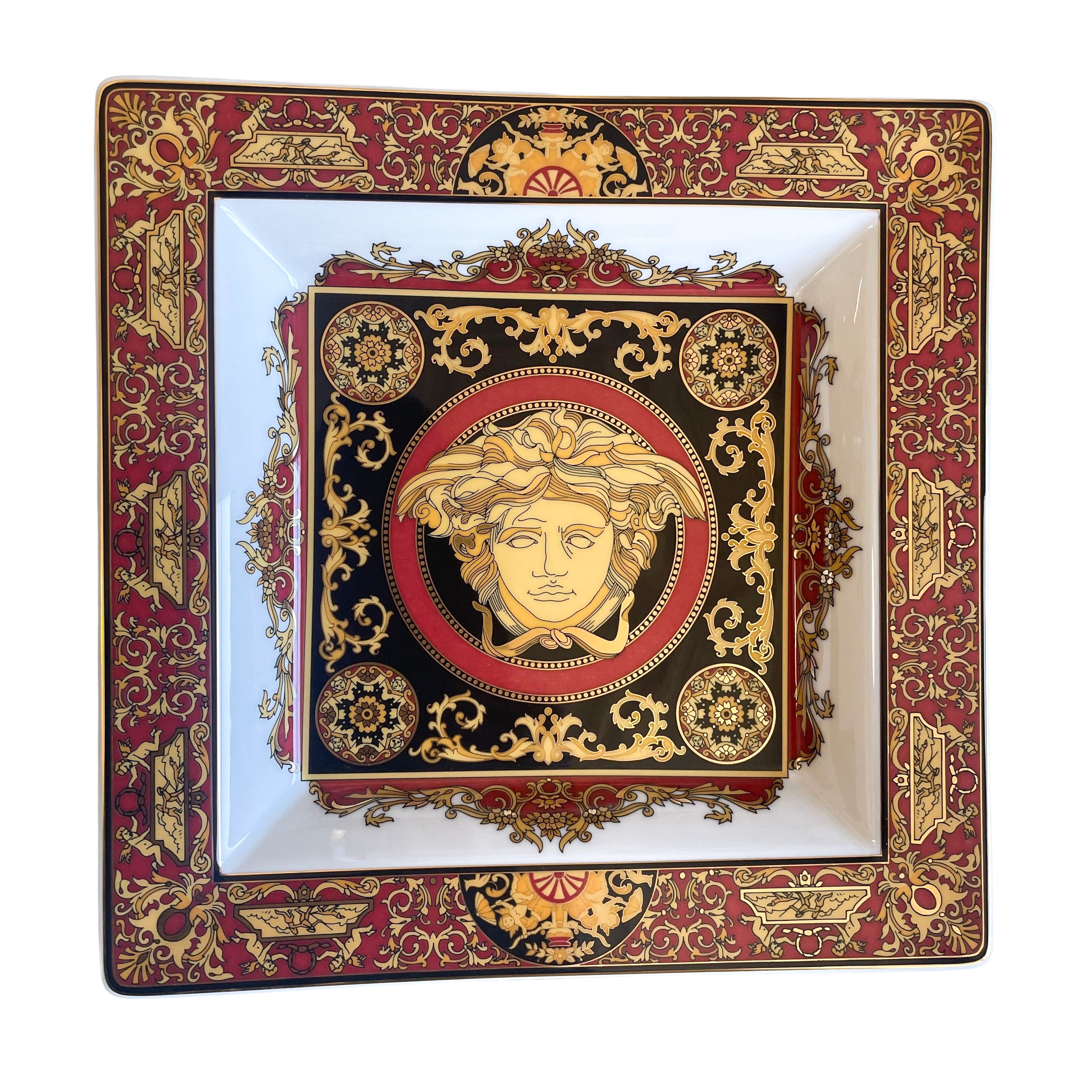 Versace by Rosenthal Medusa Red Canape Dish Tray 25822