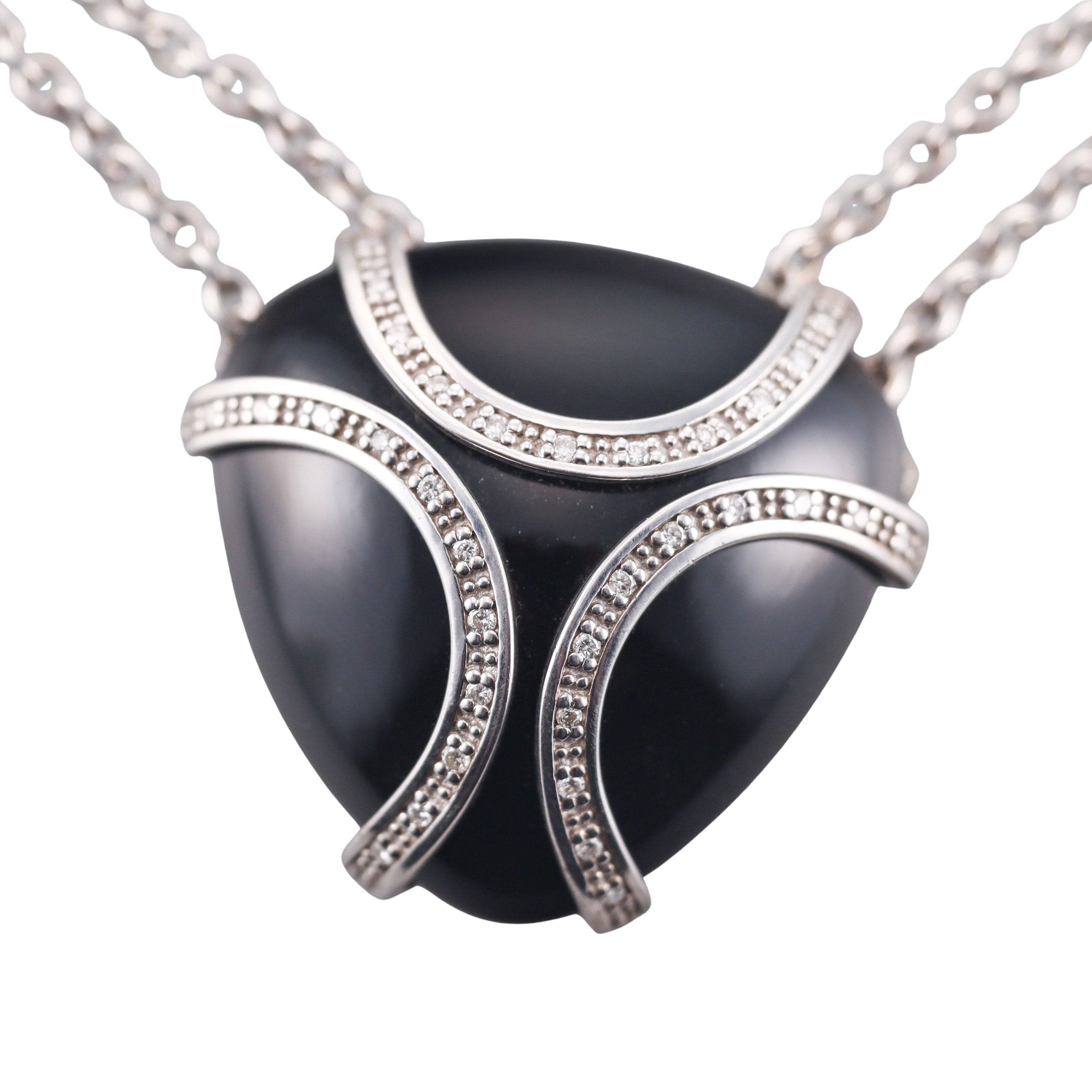 Di Modolo Spirit Black Onyx & Diamond Necklace in Sterling Silver