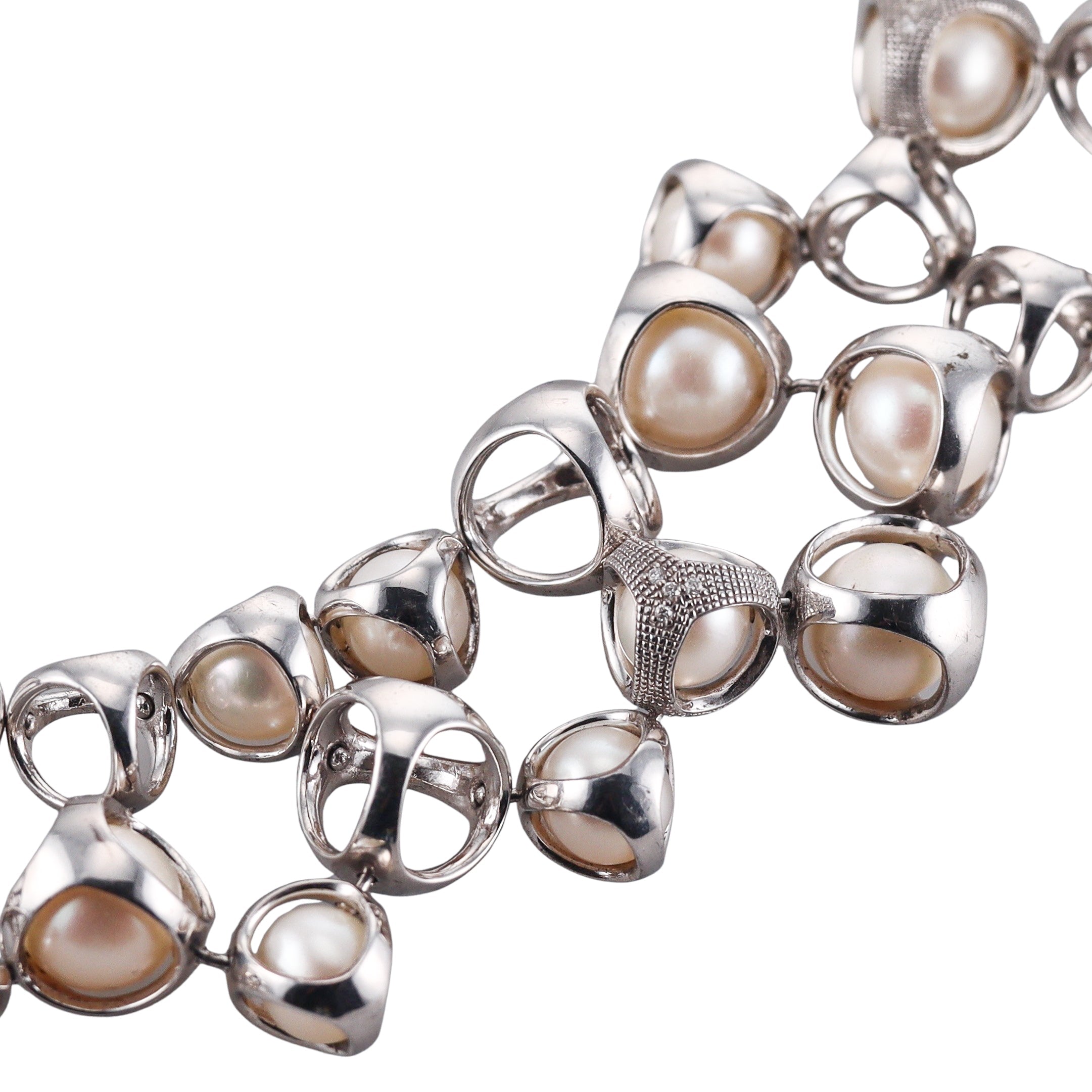 Di Modolo Icona Sterling Silver Pearl Diamond Bracelet