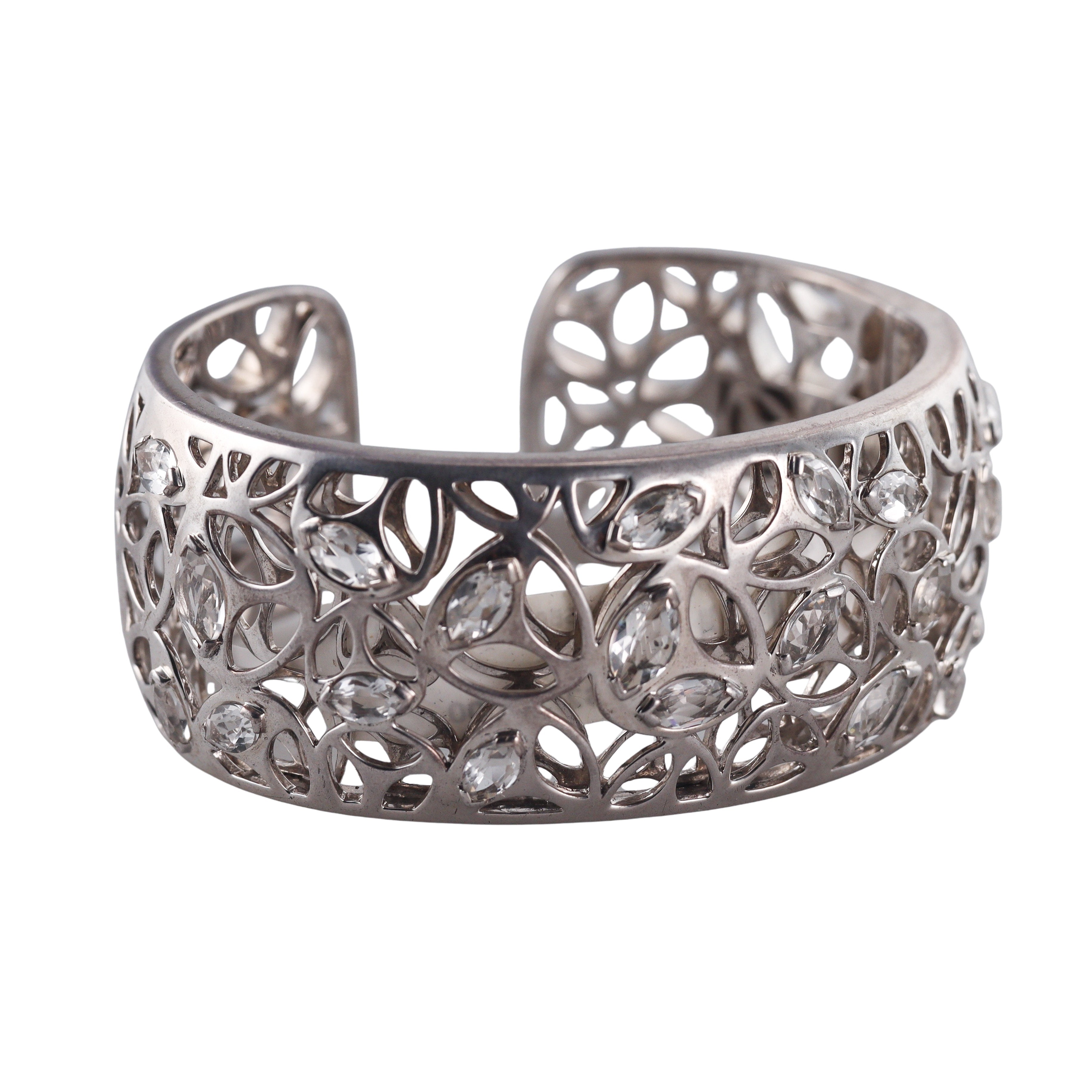 Di Modolo Sterling Silver Crystal Cuff Bracelet