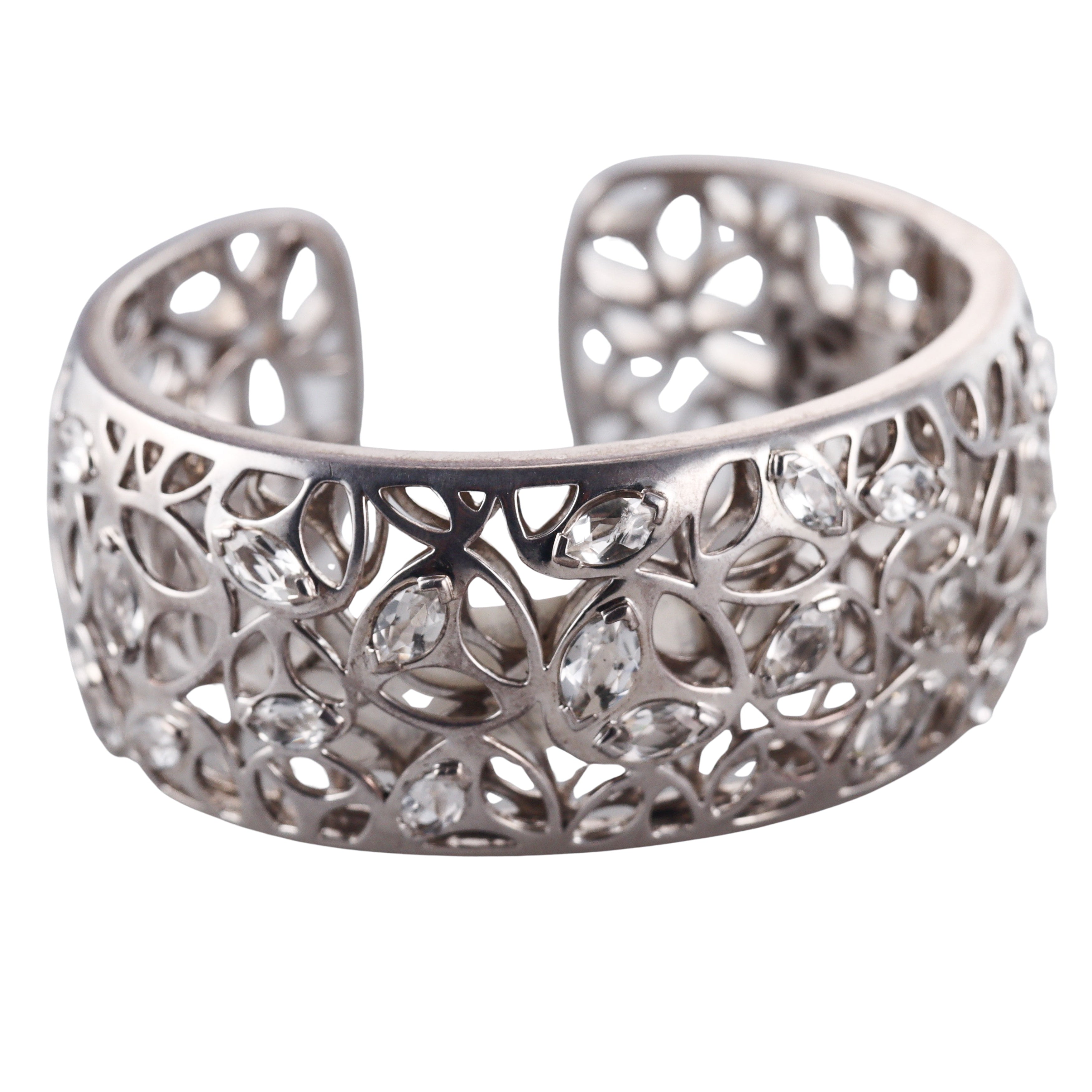 Di Modolo Sterling Silver Crystal Cuff Bracelet