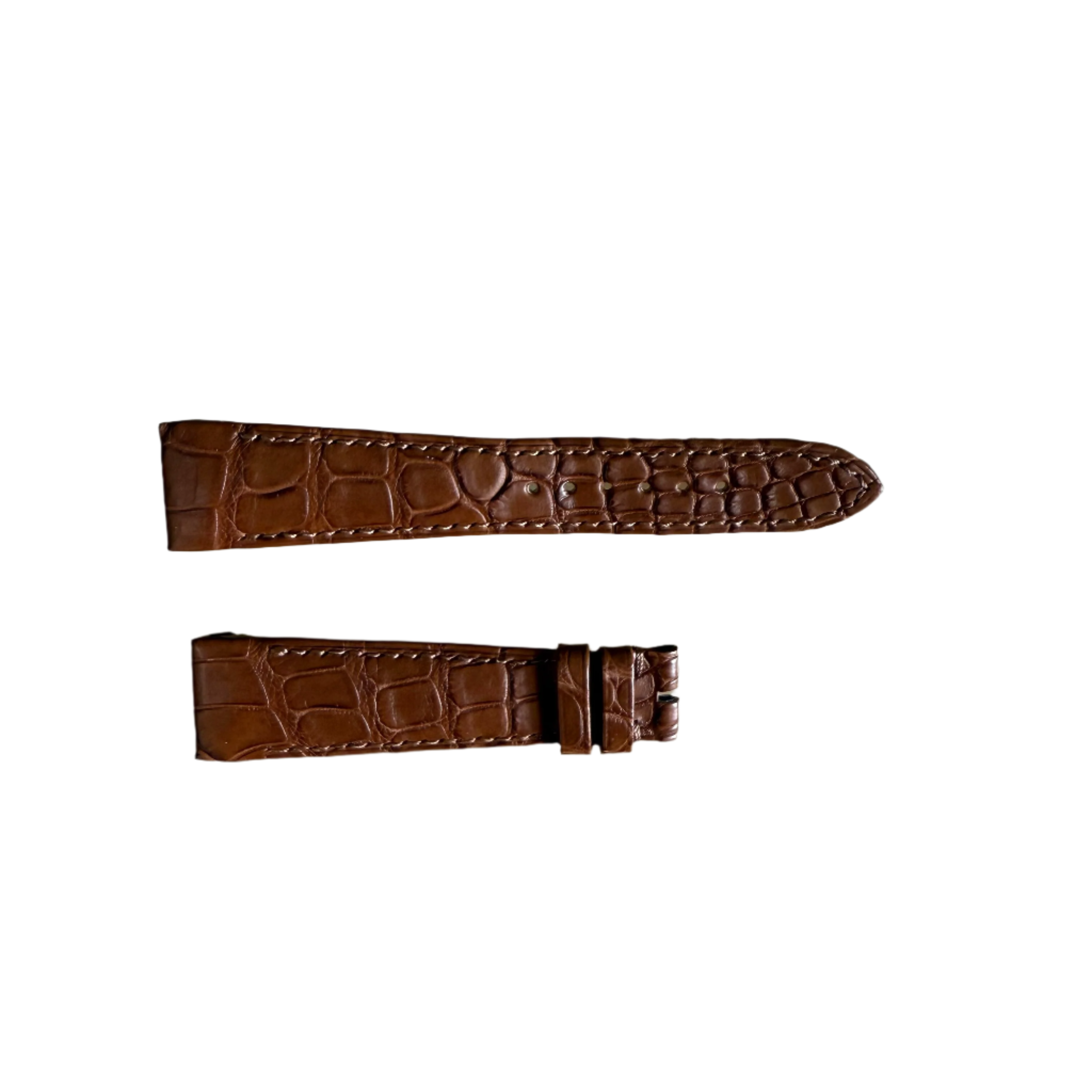 Authentic Girard Perregaux Brown Crocodile Watch Strap Band 21mm