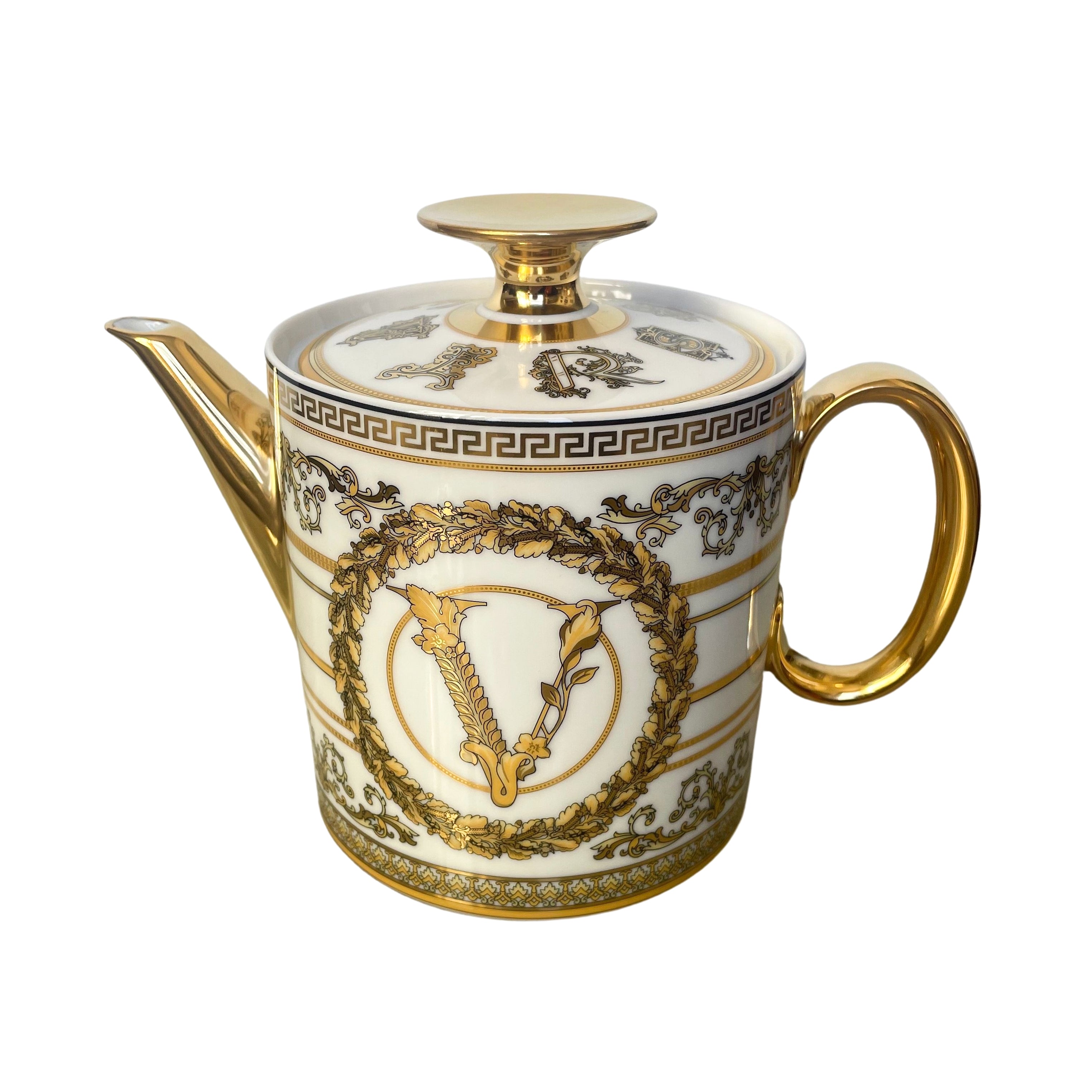 Versace by Rosenthal Virtus Gala White Tea Pot 14230