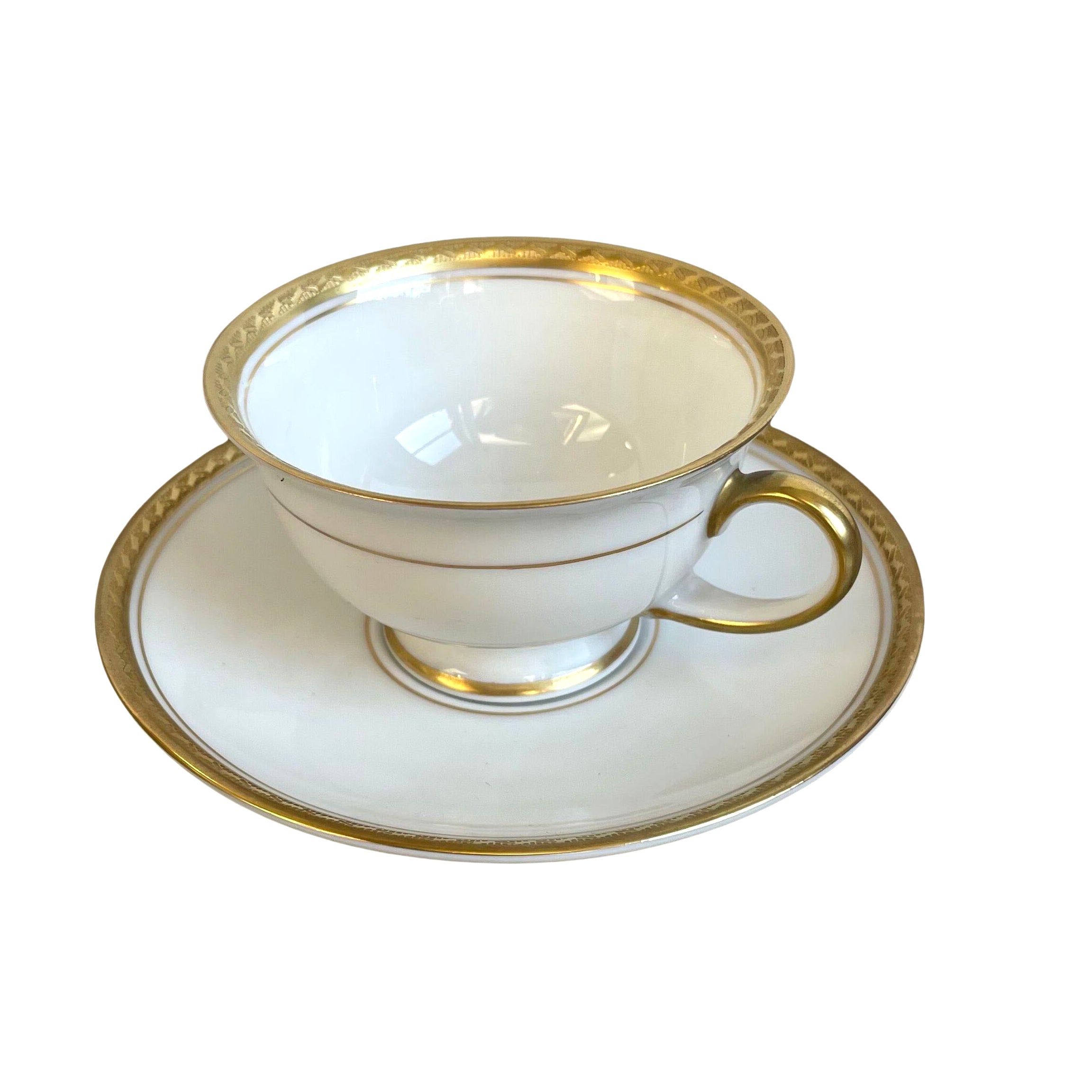 Versace by Rosenthal Classic White Espresso Cup and Saucer