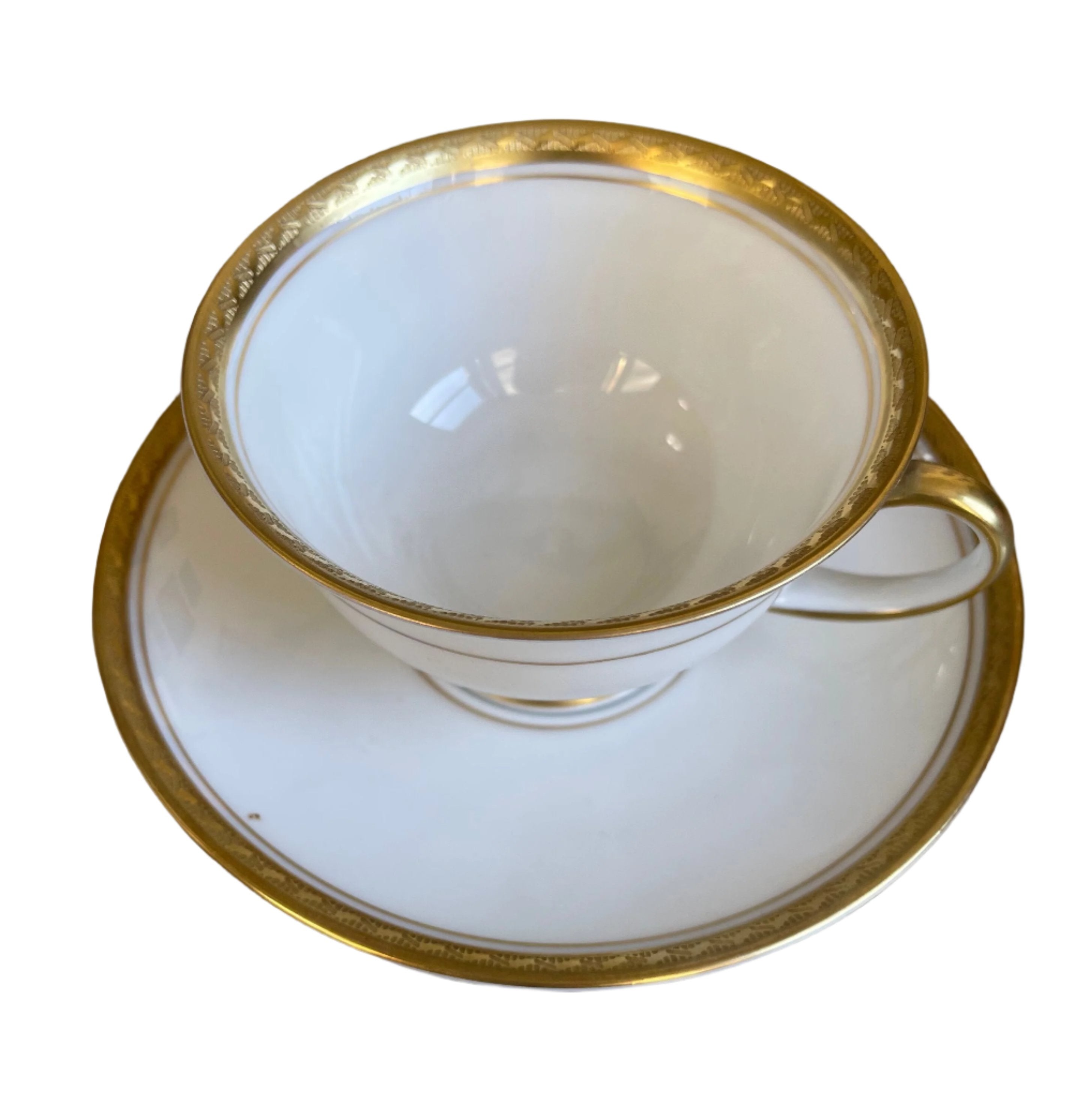 Versace by Rosenthal Classic White Espresso Cup and Saucer