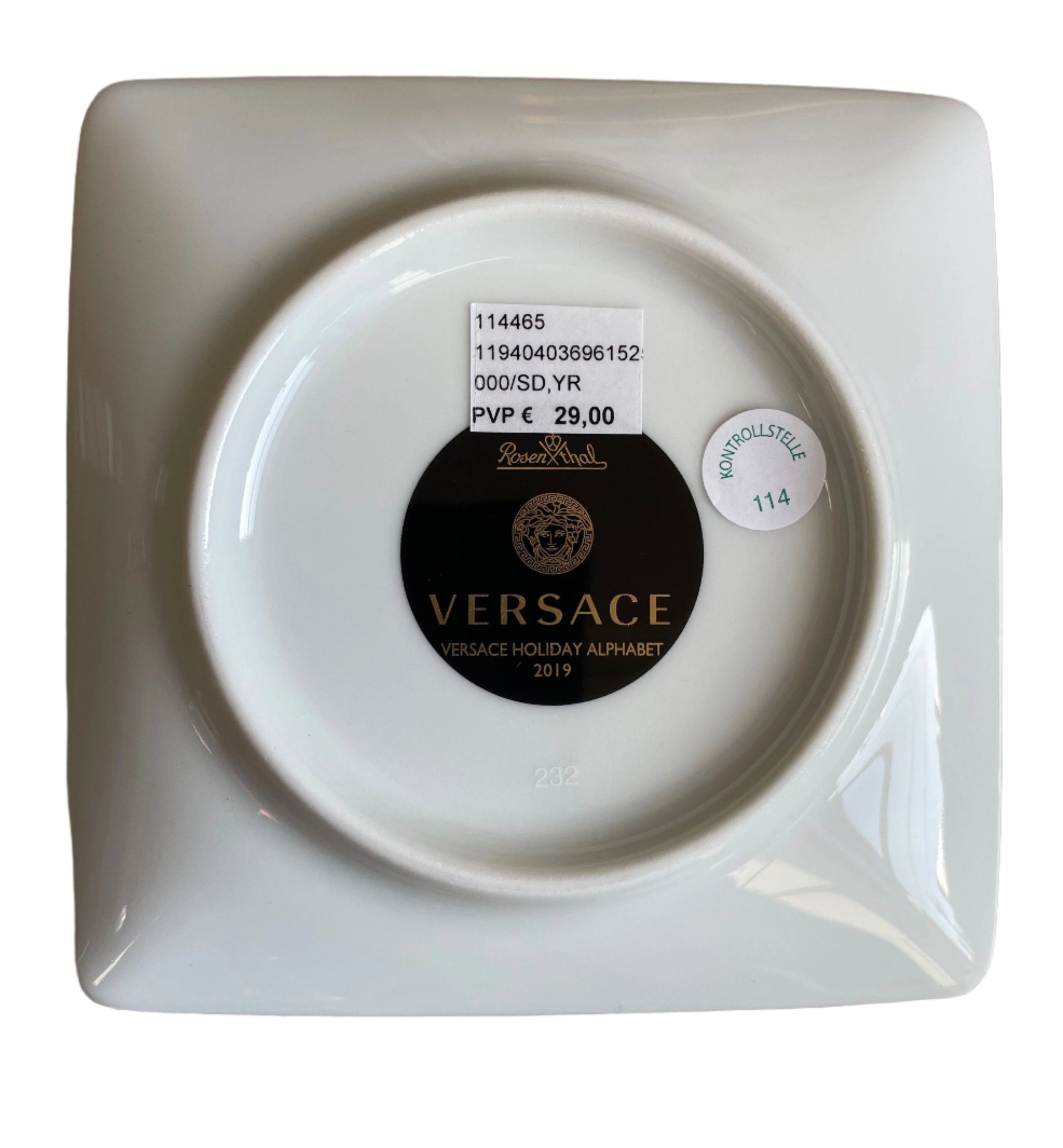 Versace by Rosenthal Holiday Alphabet Tray 12cm 114465