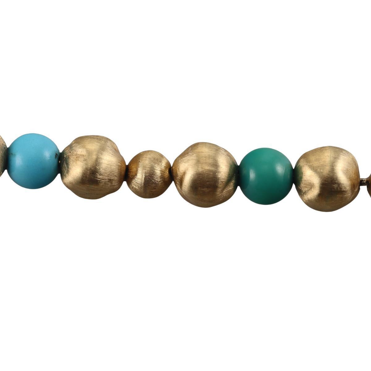 Marco Bicego 18k Gold Turquoise Necklace