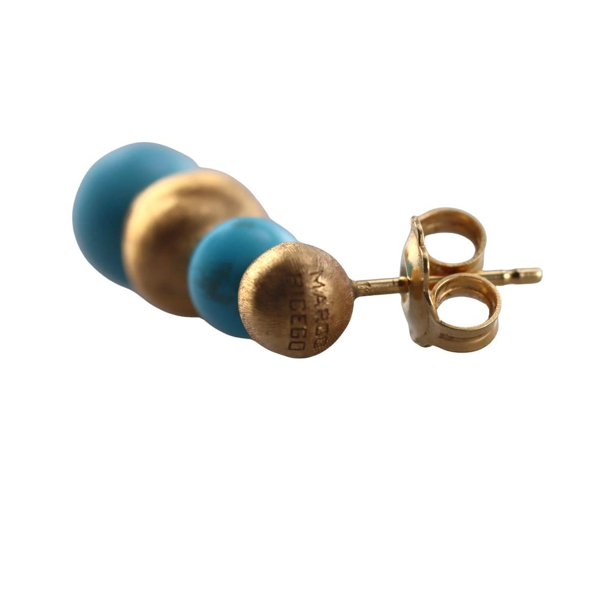 Marco Bicego 18k Gold Turquoise Earrings