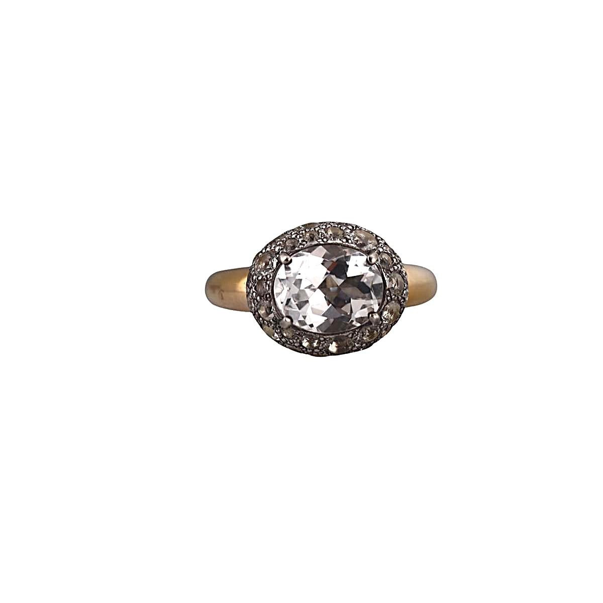 Pomellato Tabou 18k Gold White Topaz Ring