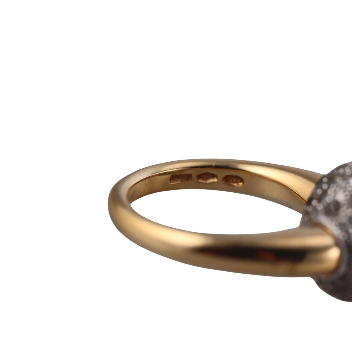 Pomellato Tabou 18k Gold White Topaz Ring