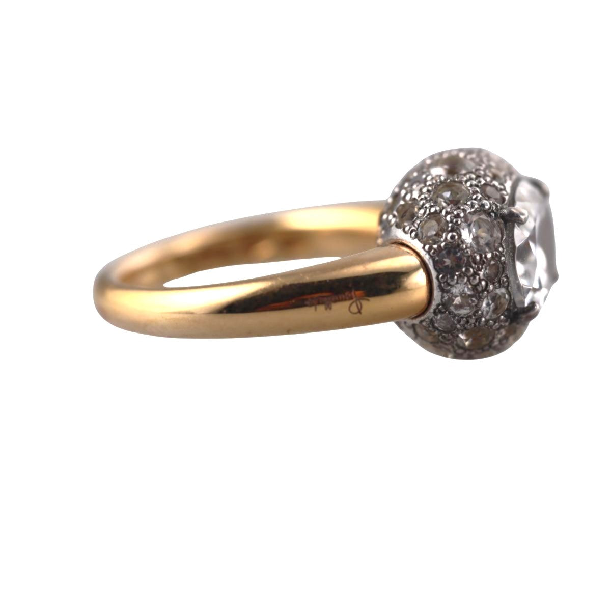 Pomellato Tabou 18k Gold White Topaz Ring