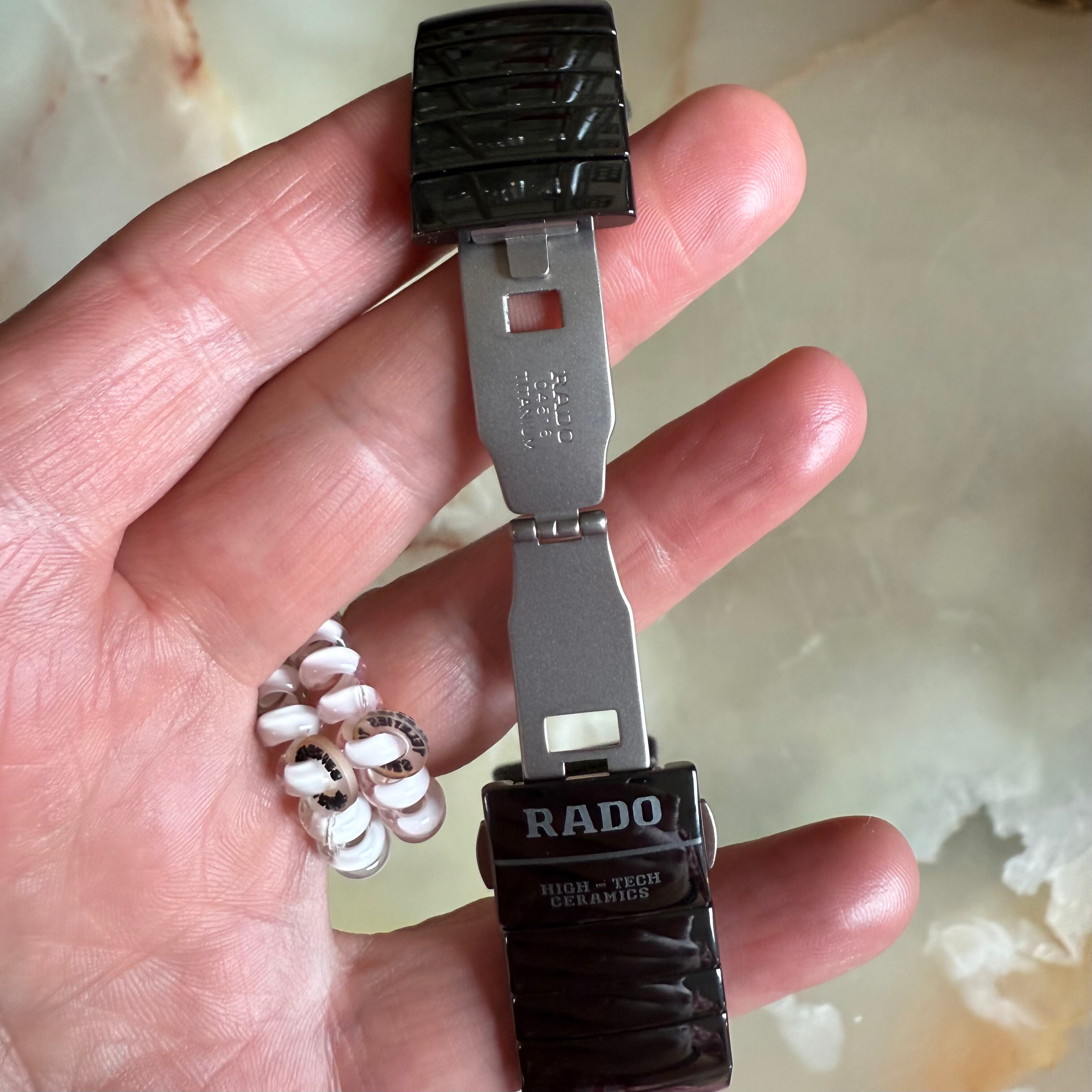 Authentic RADO Black High-Tech Ceramics Watch Bracelet 27mm 04516