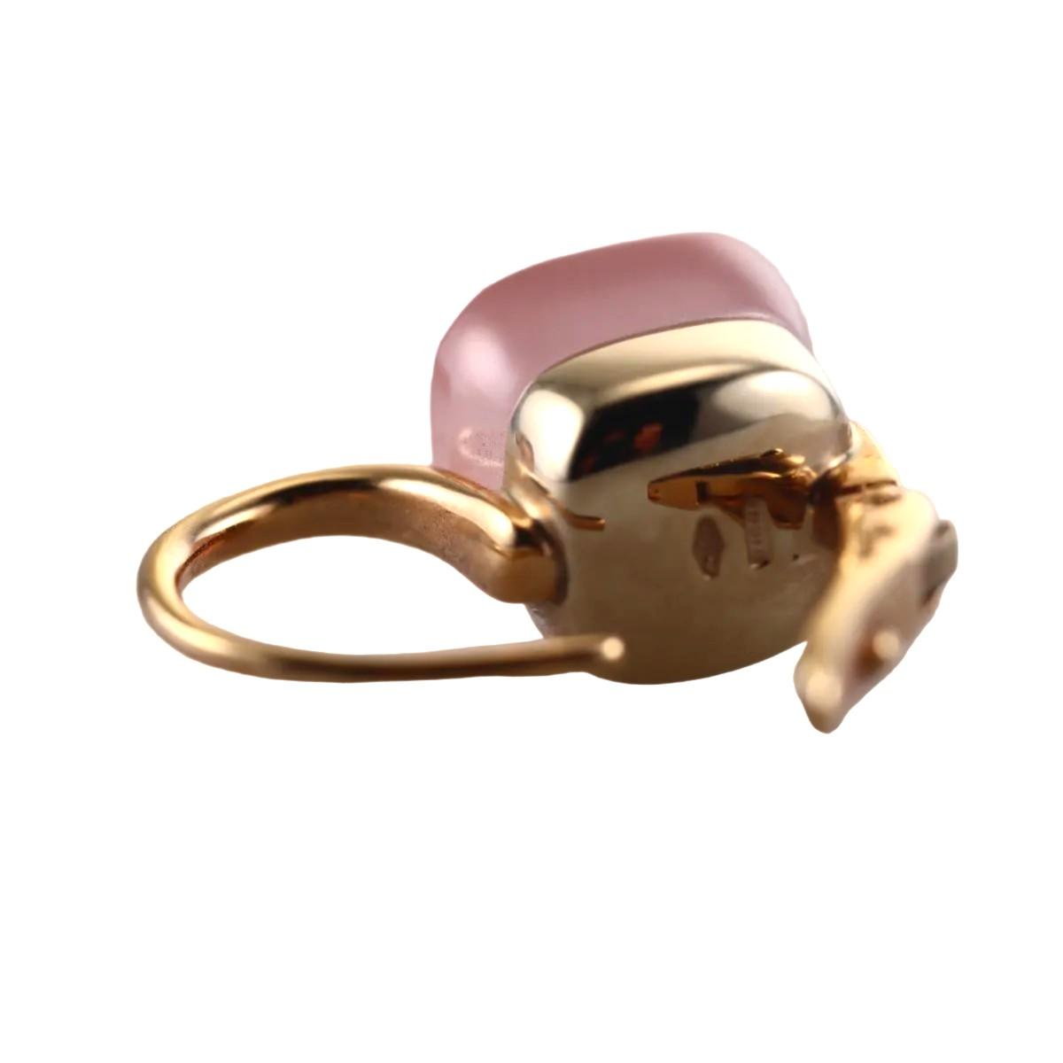 Pomellato Nudo 18k Gold Rose Quartz Earrings