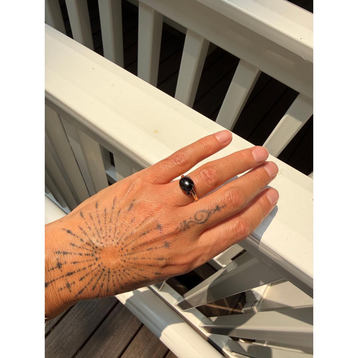 Pomellato Capri 18k Gold Ceramic Sapphire Ring