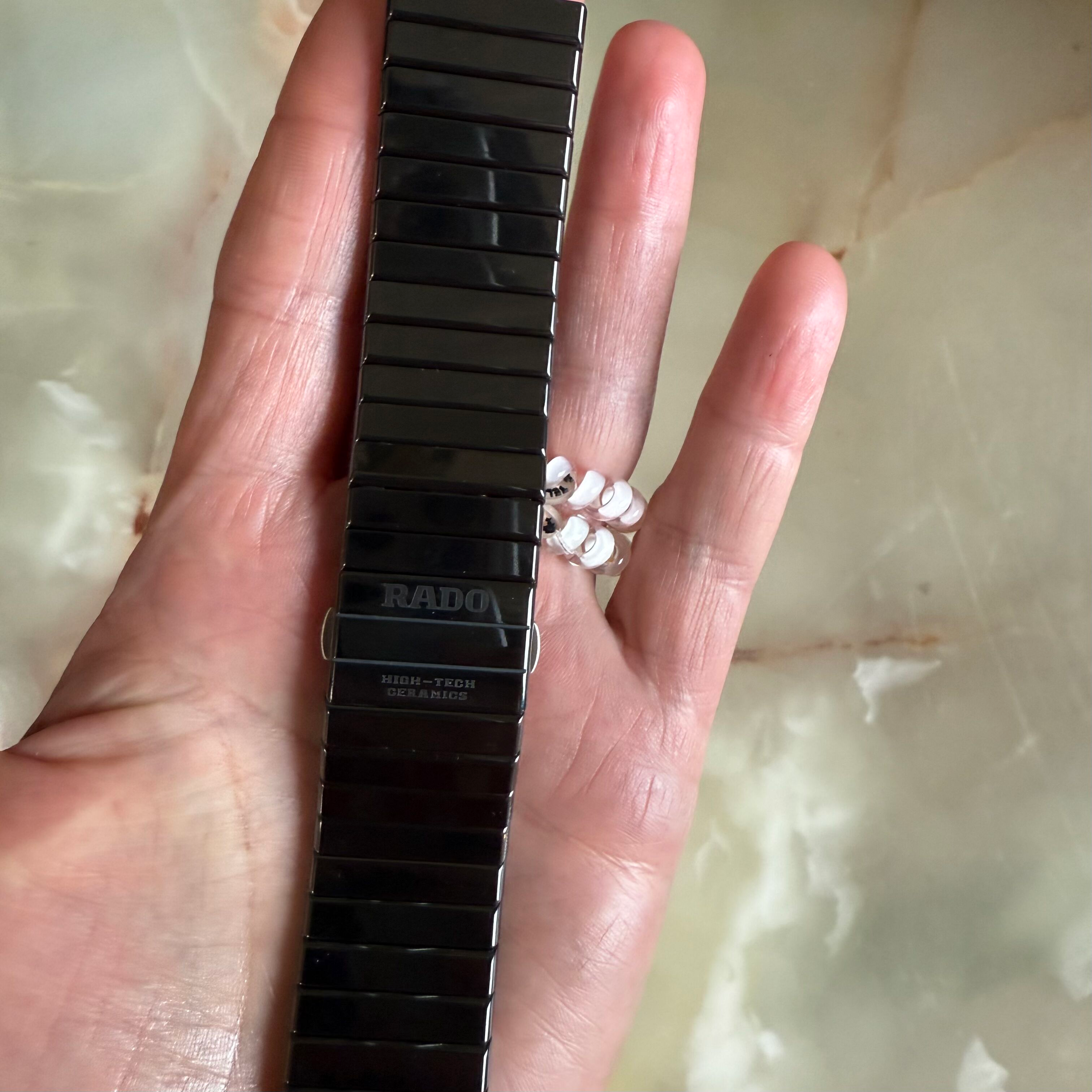 Authentic RADO Black High-Tech Ceramics Watch Bracelet 23mm 04189