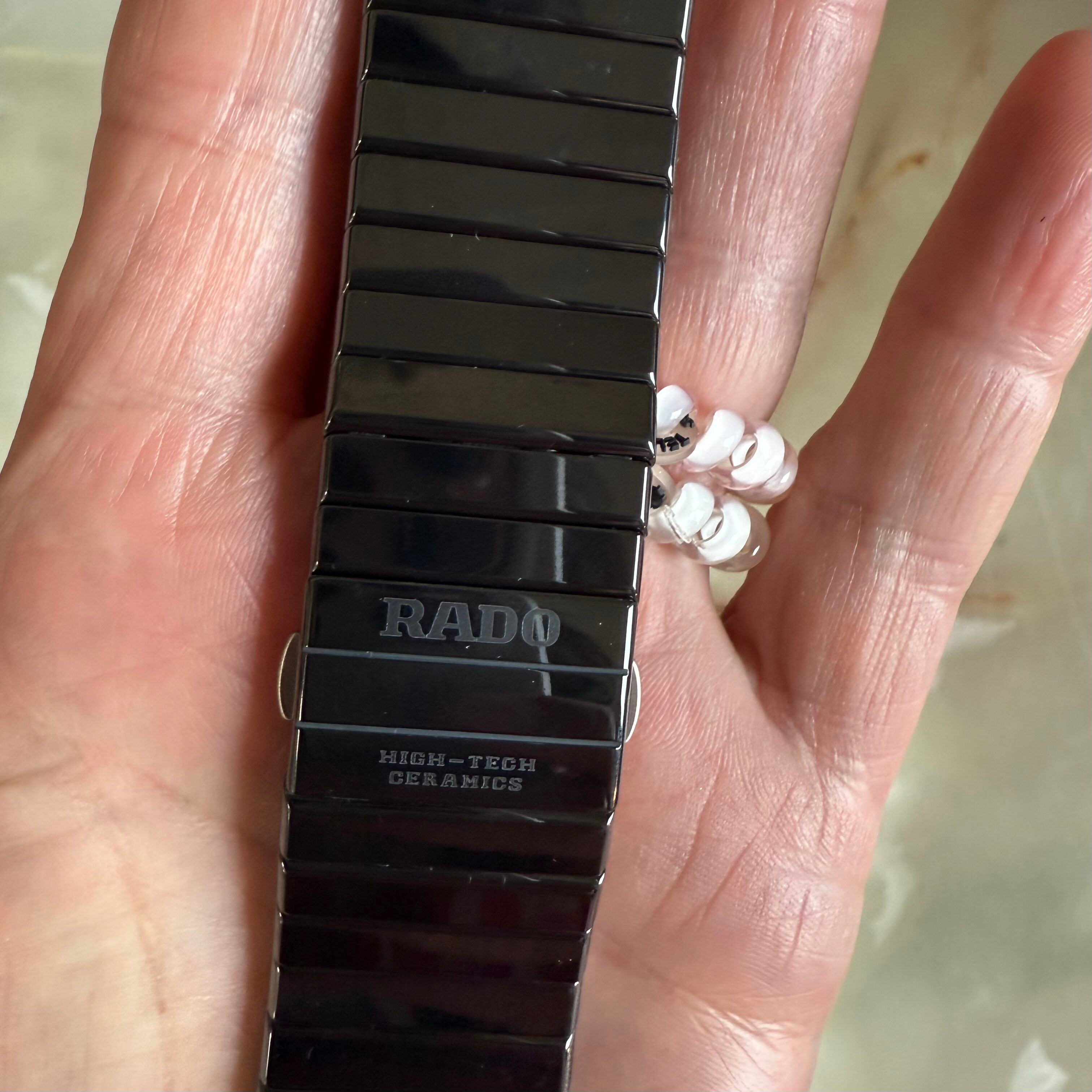 Authentic RADO Black High-Tech Ceramics Watch Bracelet 23mm 04189