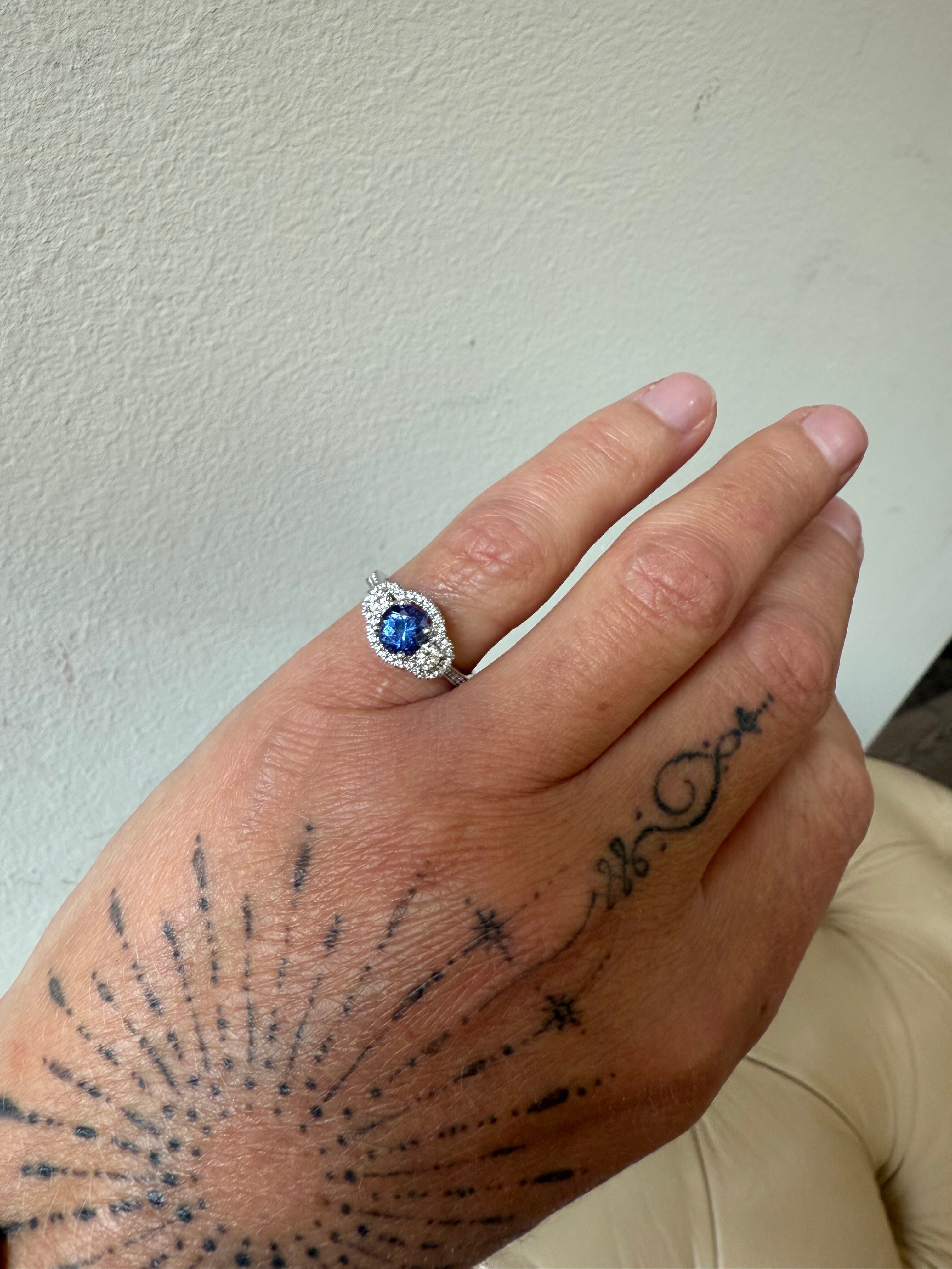 14k Gold Diamond Tanzanite Ring