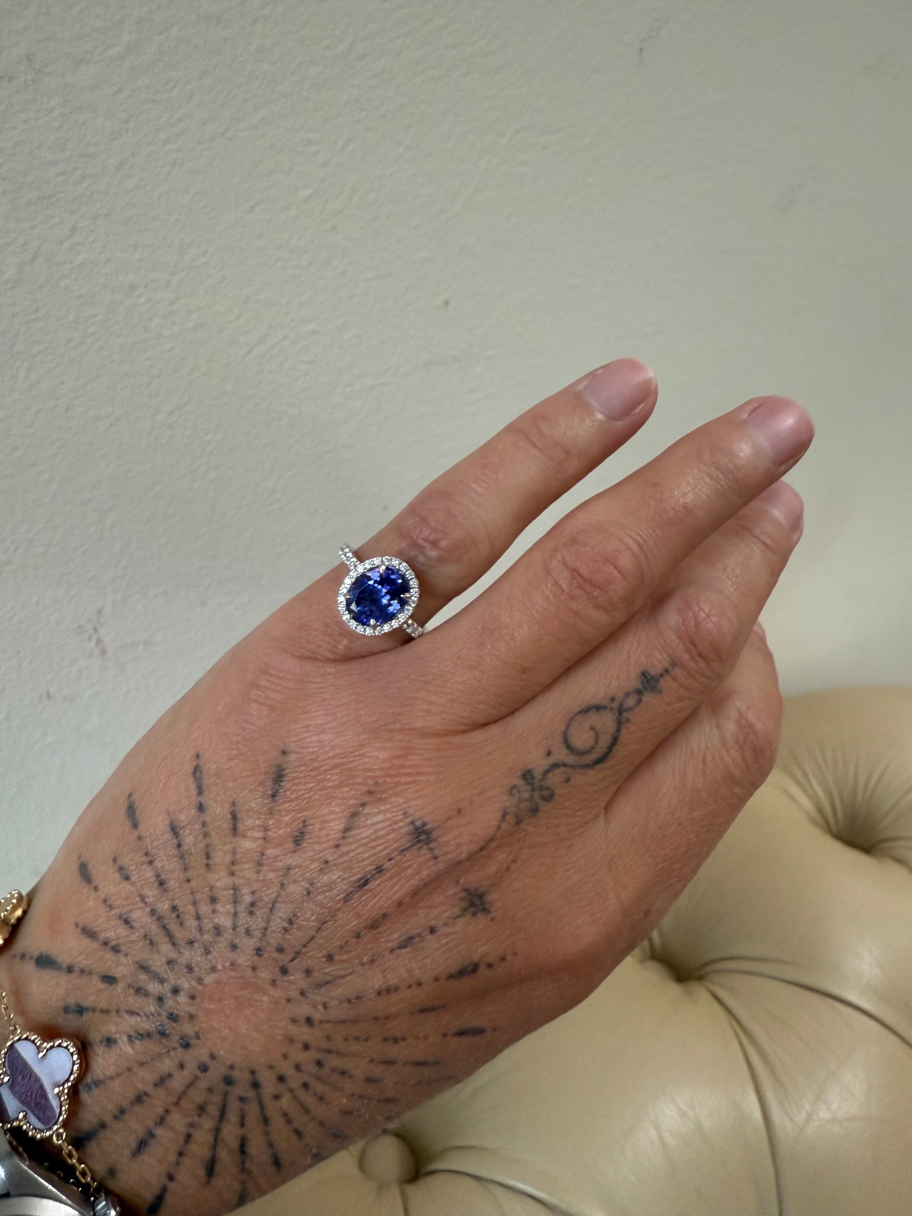 14k Gold Diamond Tanzanite Ring