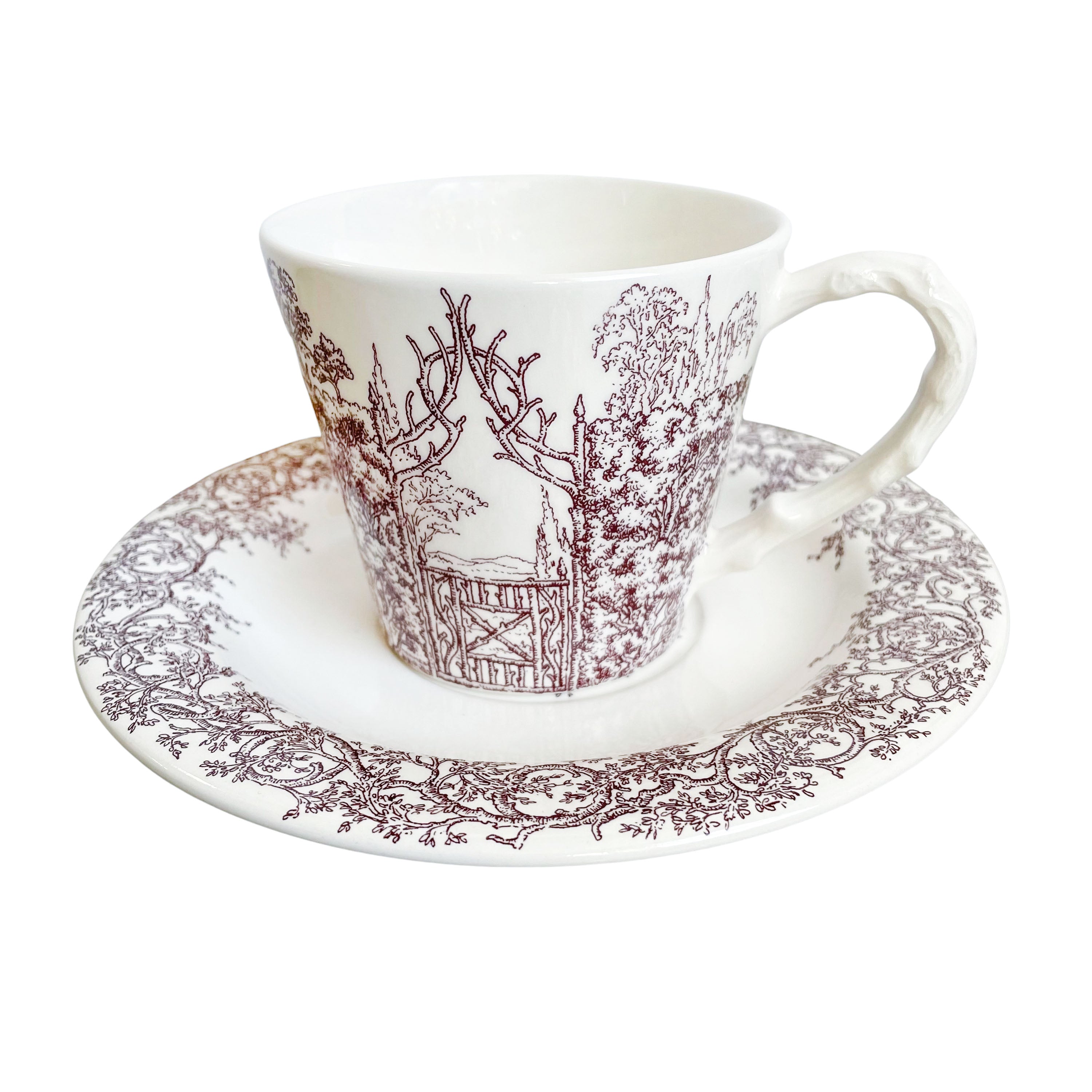 Hermes Les Maisons Enchantees Coffee Cup with Saucer Set of 2 068700