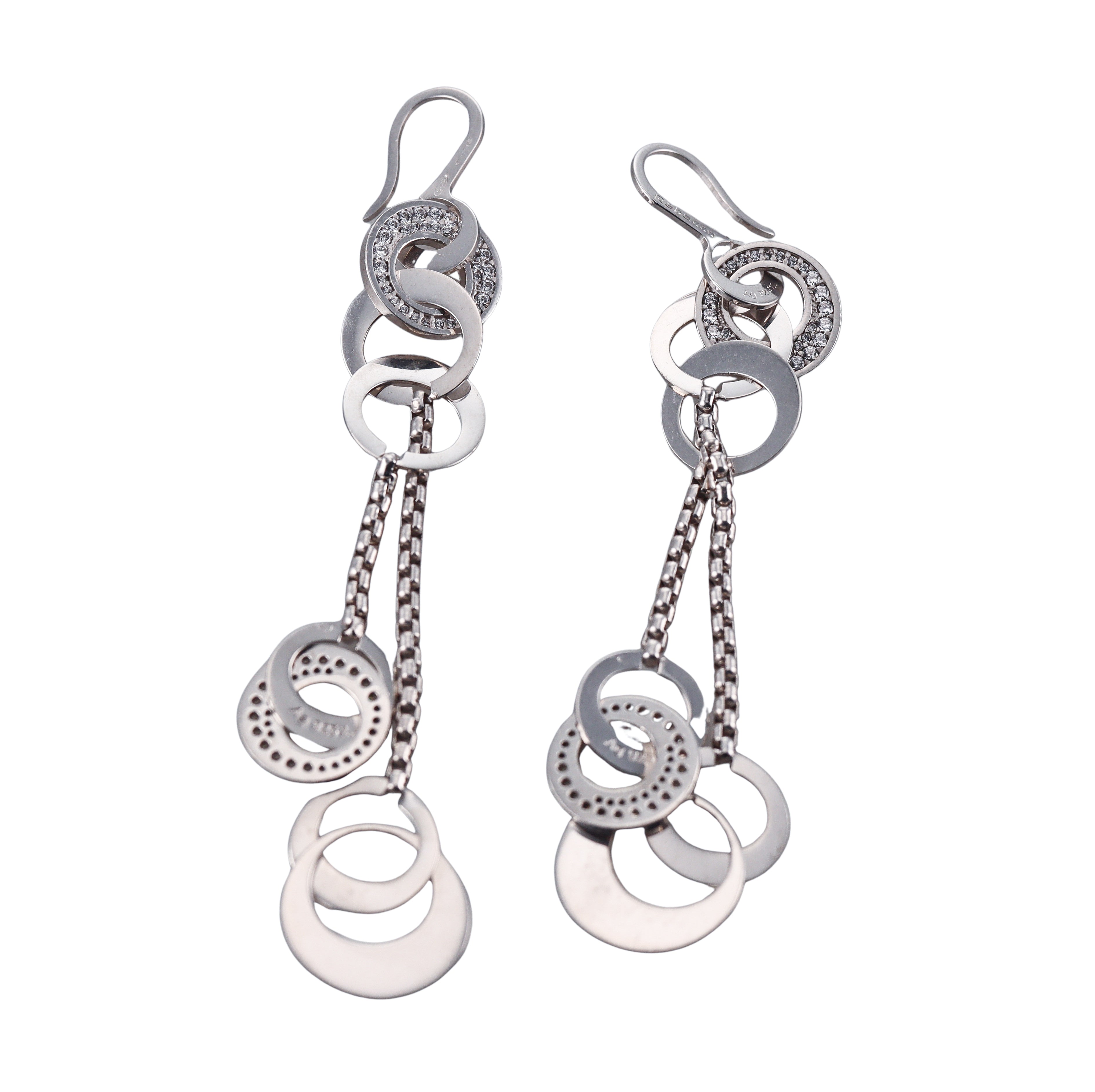Rebecca Sterling Silver Crystal Drop Earrings