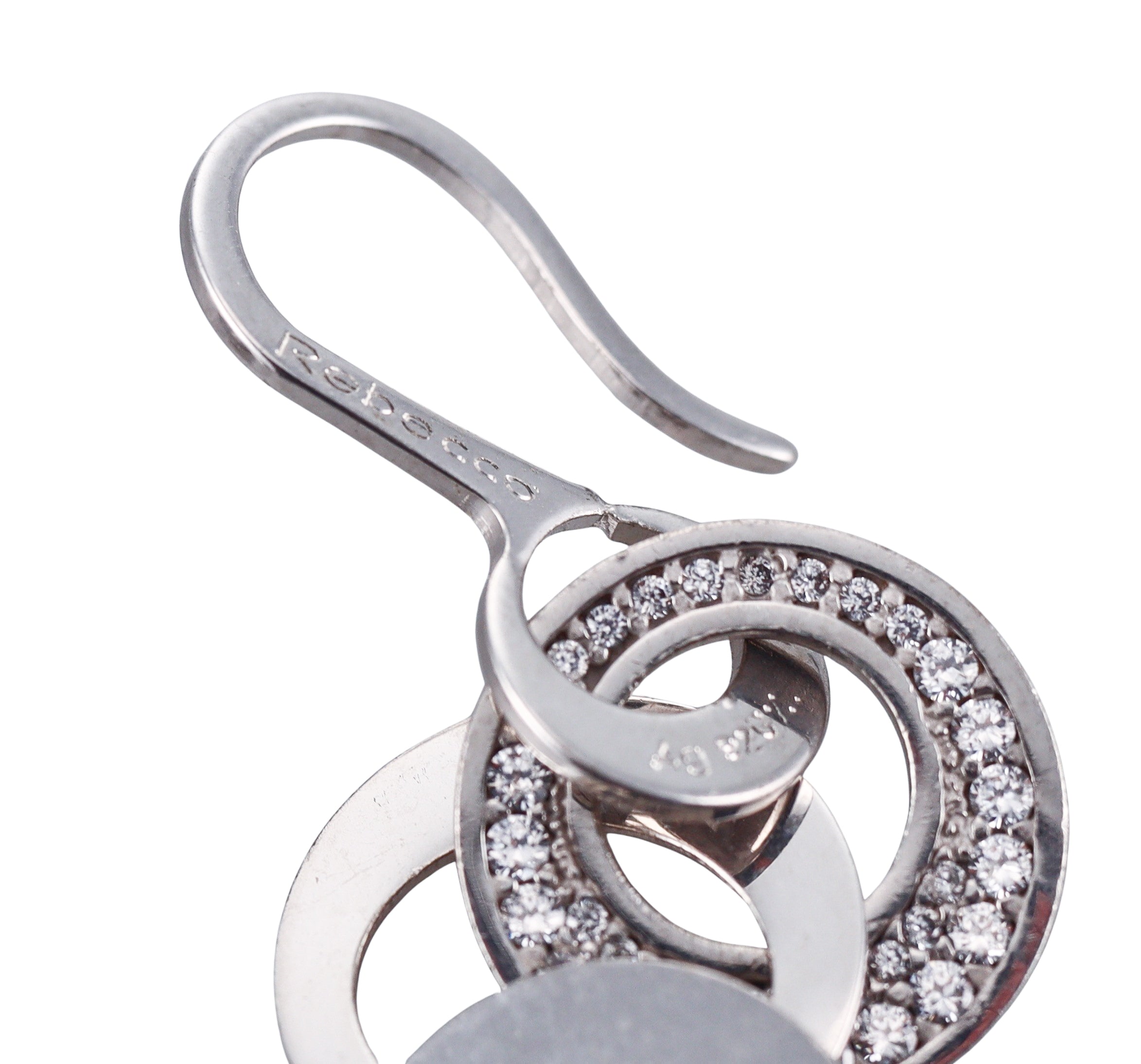 Rebecca Sterling Silver Crystal Drop Earrings