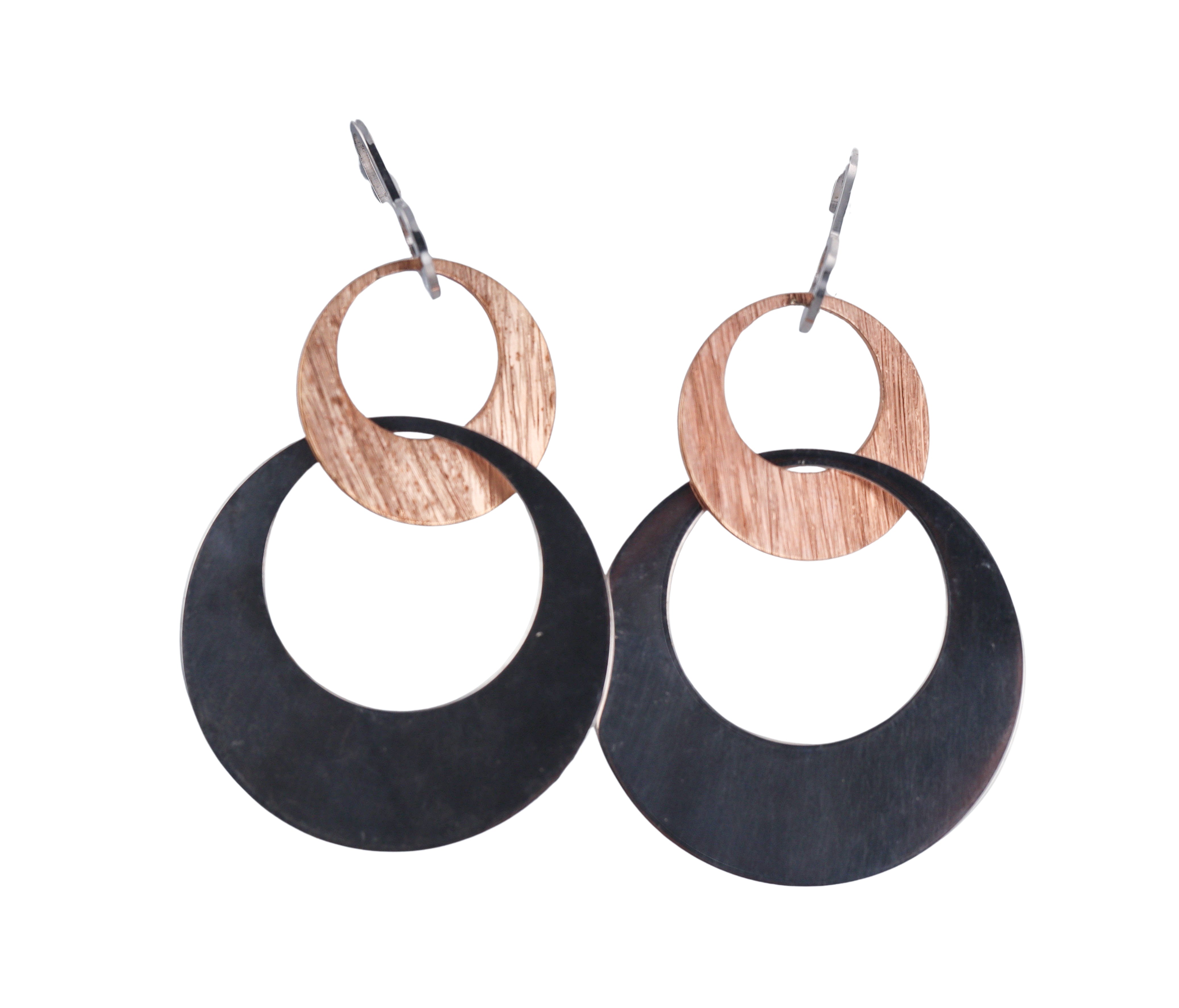 Rebecca Sterling Silver Two Tone Earrings