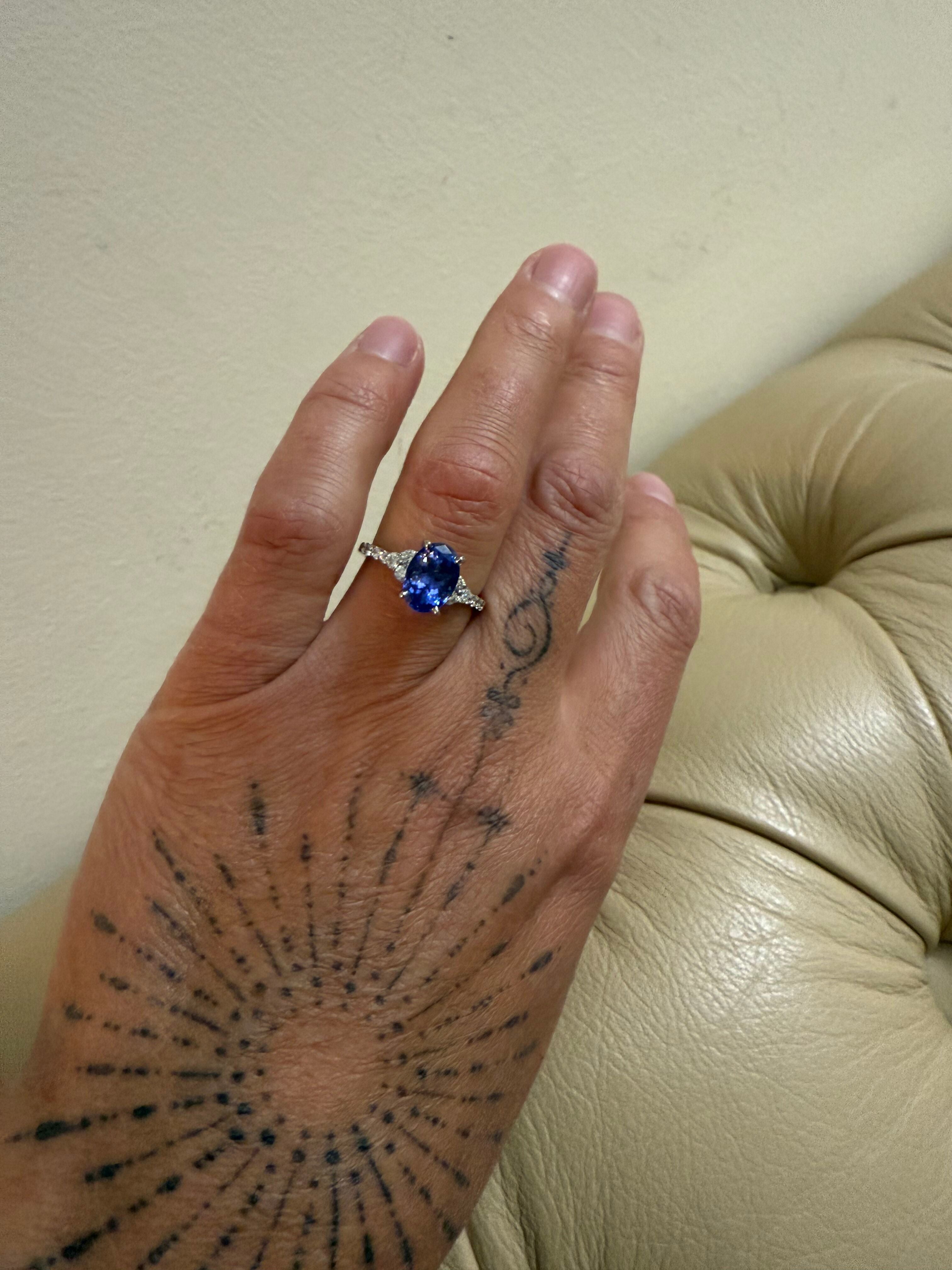 2.88ct Tanzanite Diamond 14k Gold Ring