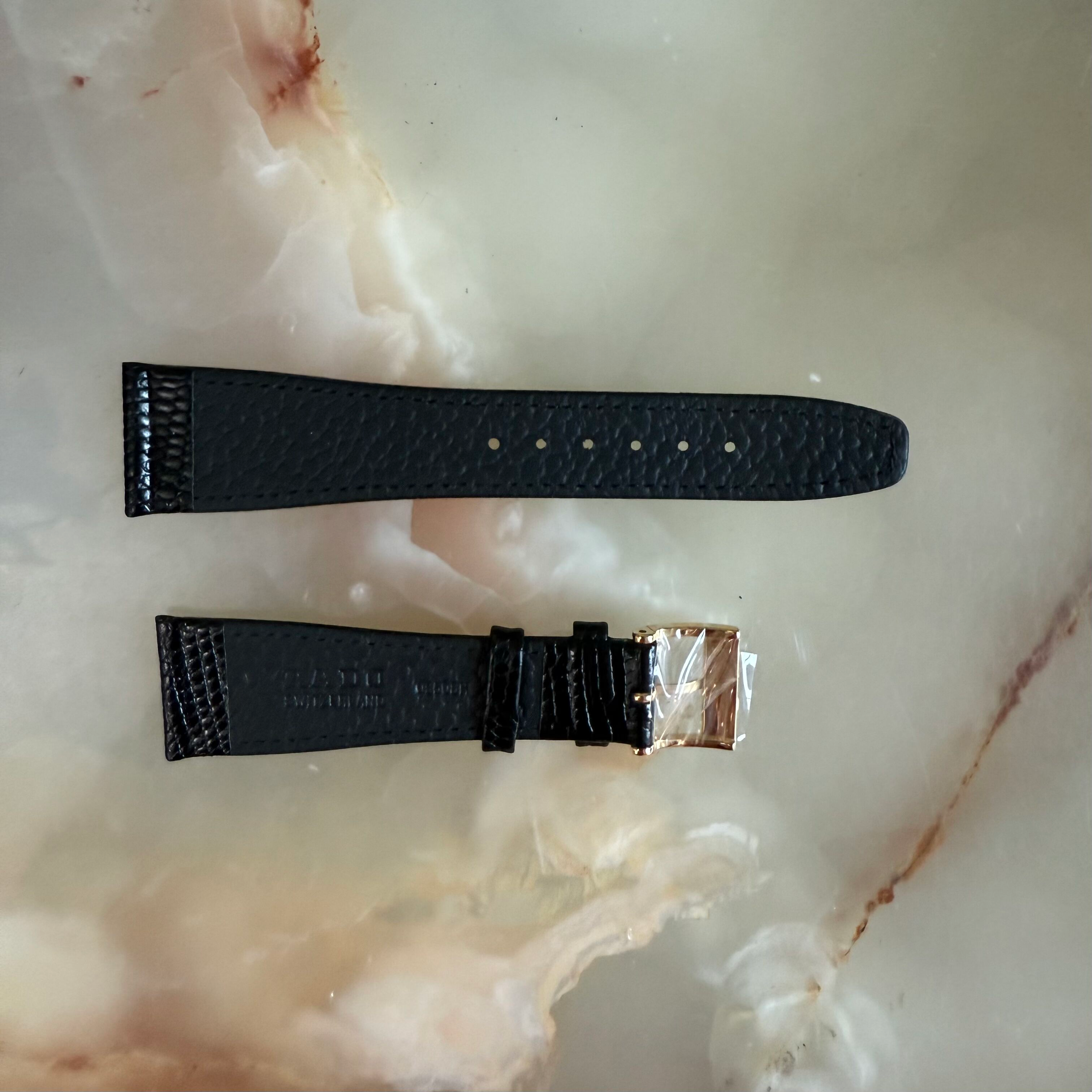 Authentic RADO Black Calfskin Watch Strap Band 23mm with Buckle 08508-H