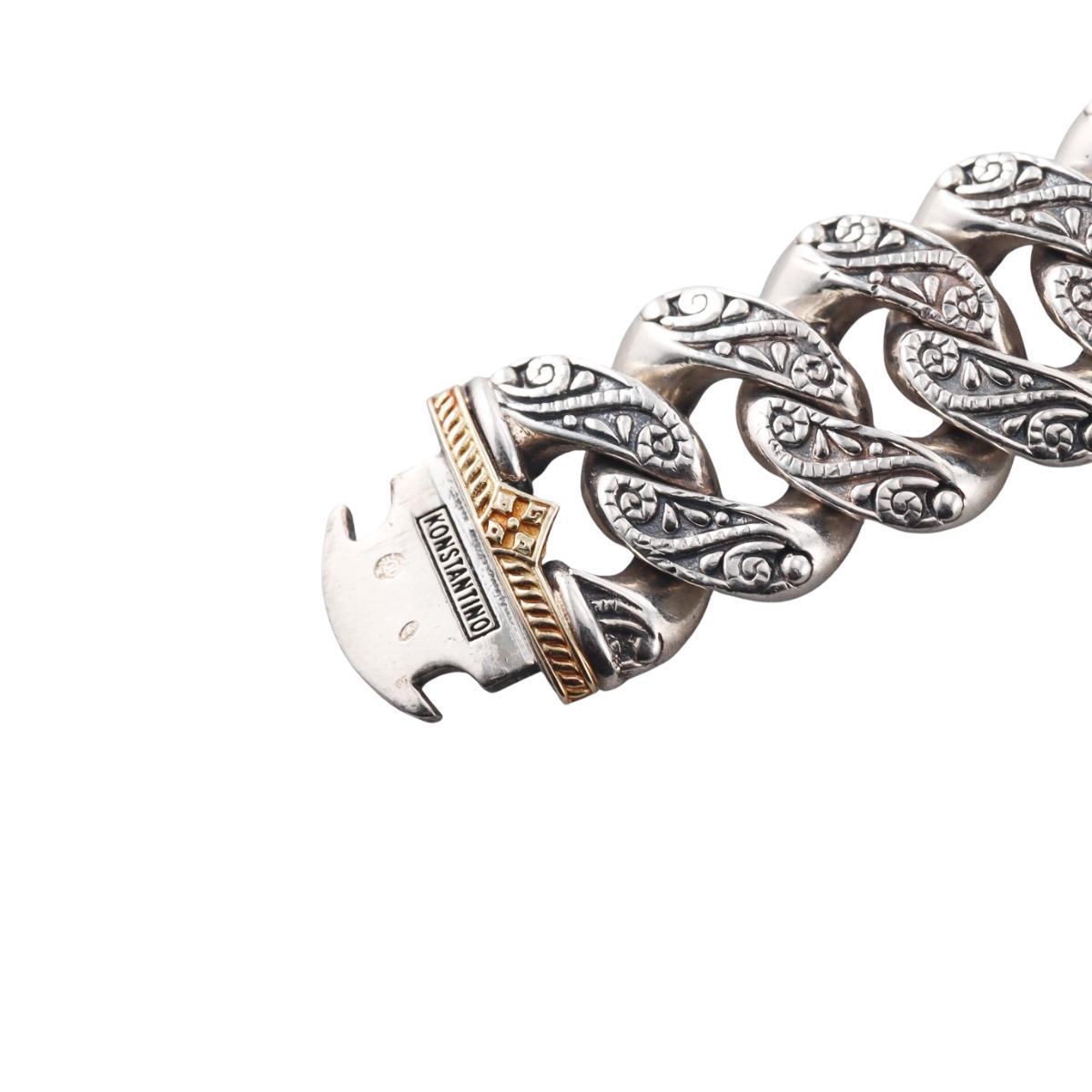 Konstantino Plato 18k Yellow Gold Sterling Bracelet
