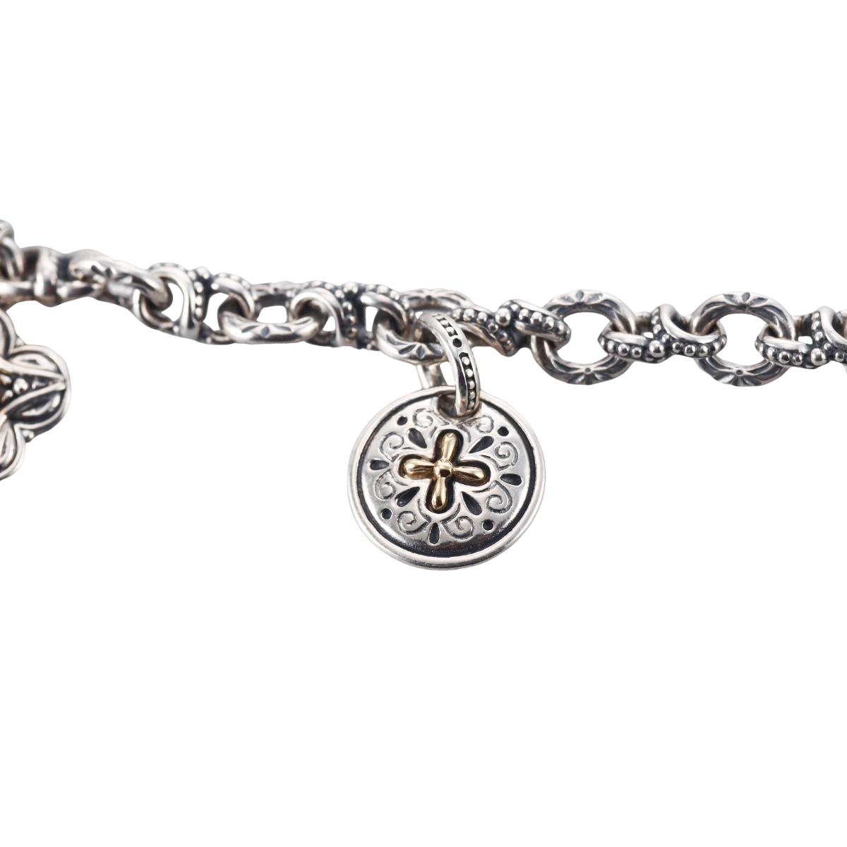 Konstantino Dome 18k Yellow Gold Sterling Charm Bracelet