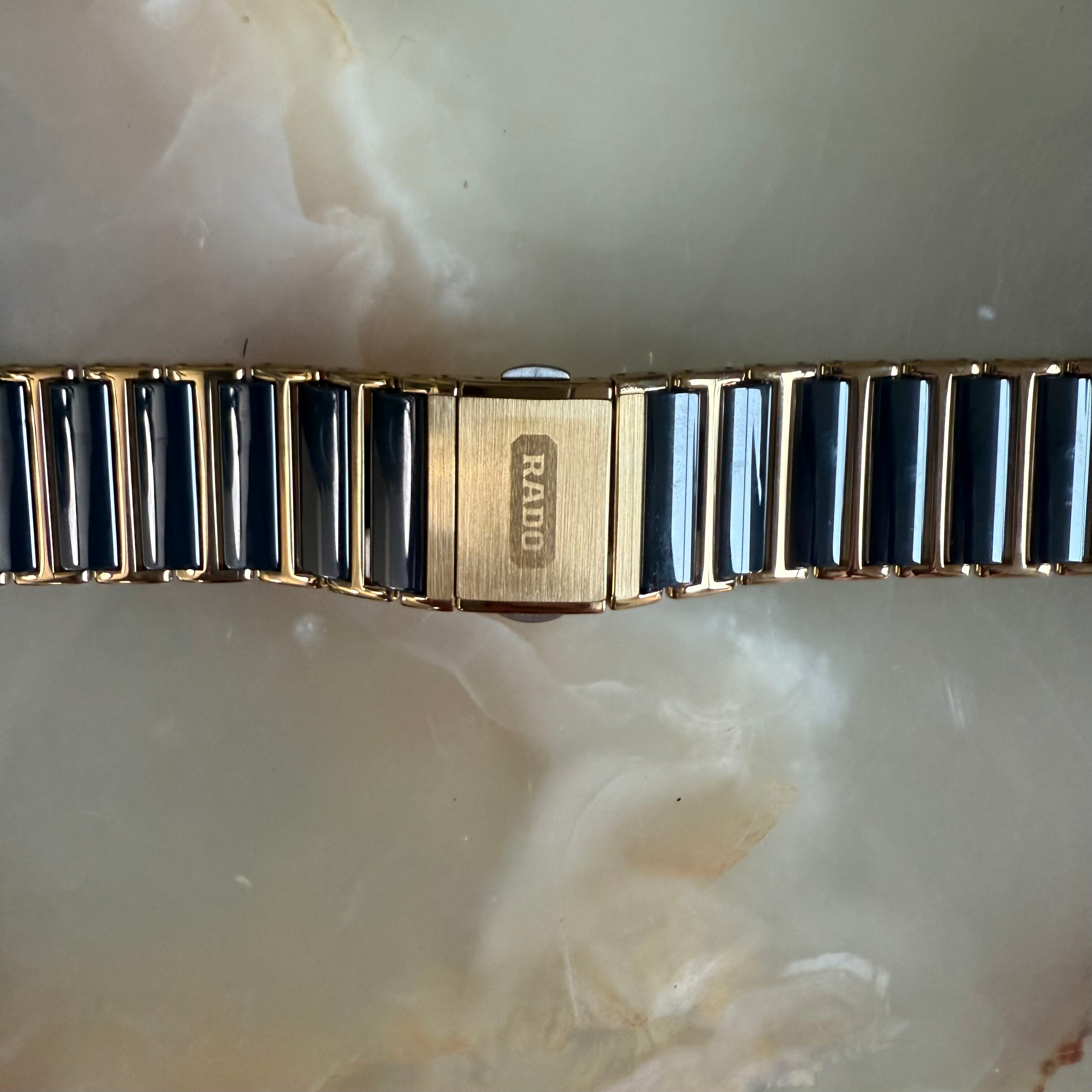 Authentic RADO Black & Gold High-Tech Ceramics Watch Bracelet 19mm 04405