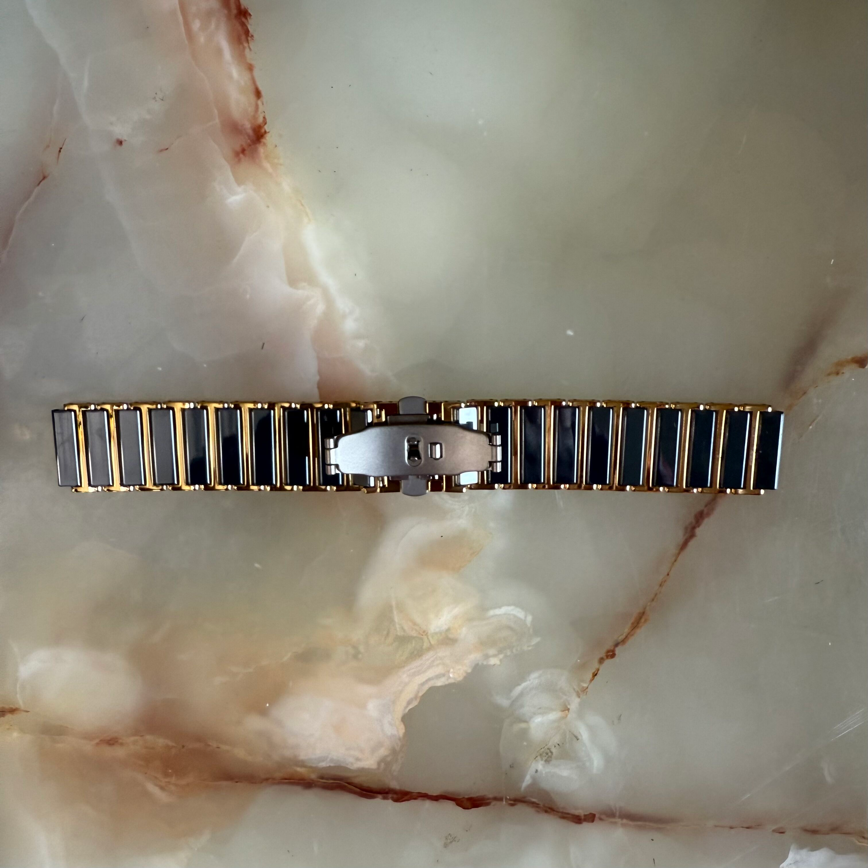 Authentic RADO Black & Gold High-Tech Ceramics Watch Bracelet 19mm 04405