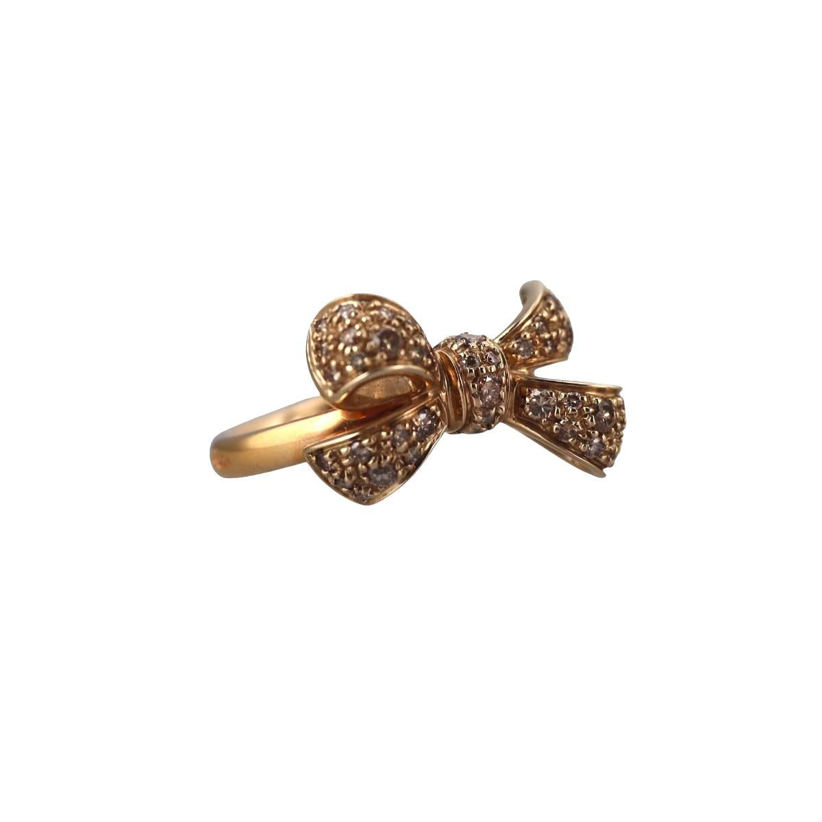 Pomellato Forever 18k Gold Bow Diamond Ring