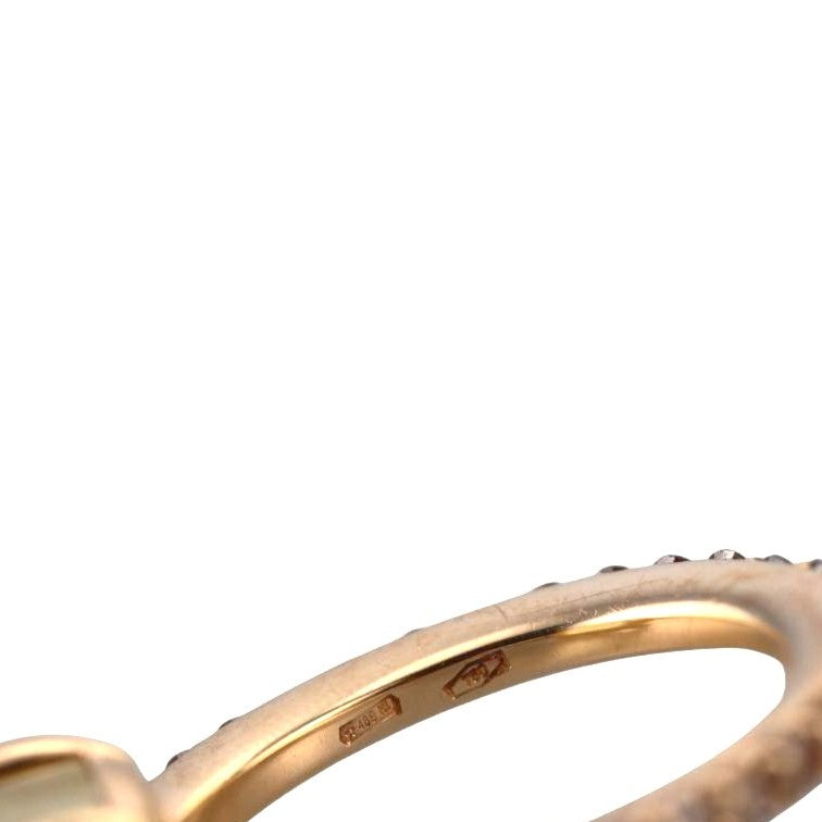 Pomellato Baby 18k Gold Lemon Quartz Diamond Ring