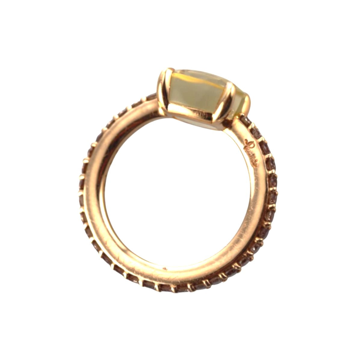 Pomellato Baby 18k Gold Lemon Quartz Diamond Ring