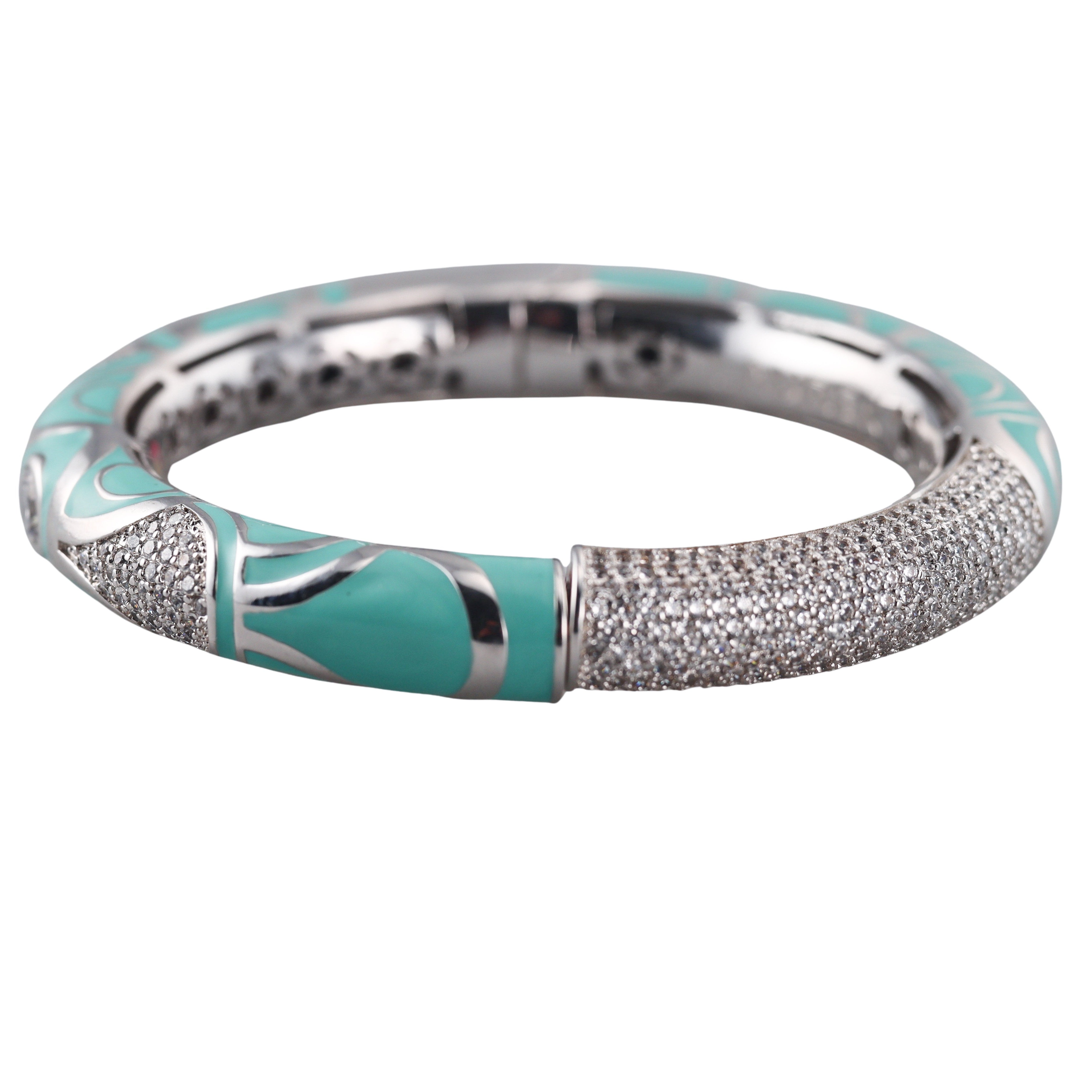 Lauren G Adams Floral Crystal Bangle Bracelet