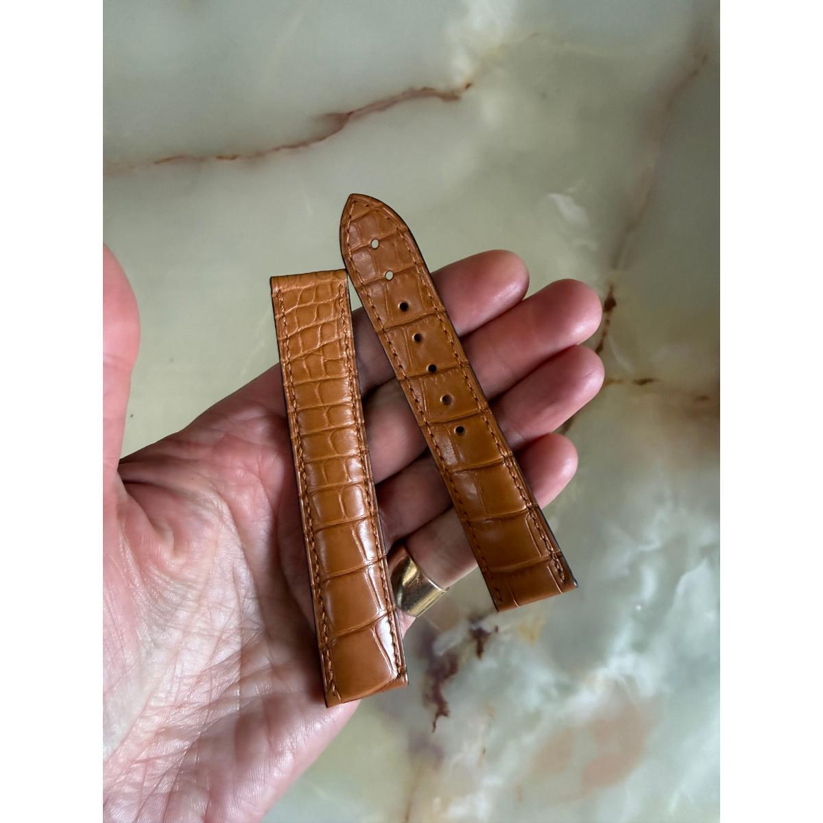 Authentic Omega Tan Crocodile Watch Strap Band 20mm 98000063