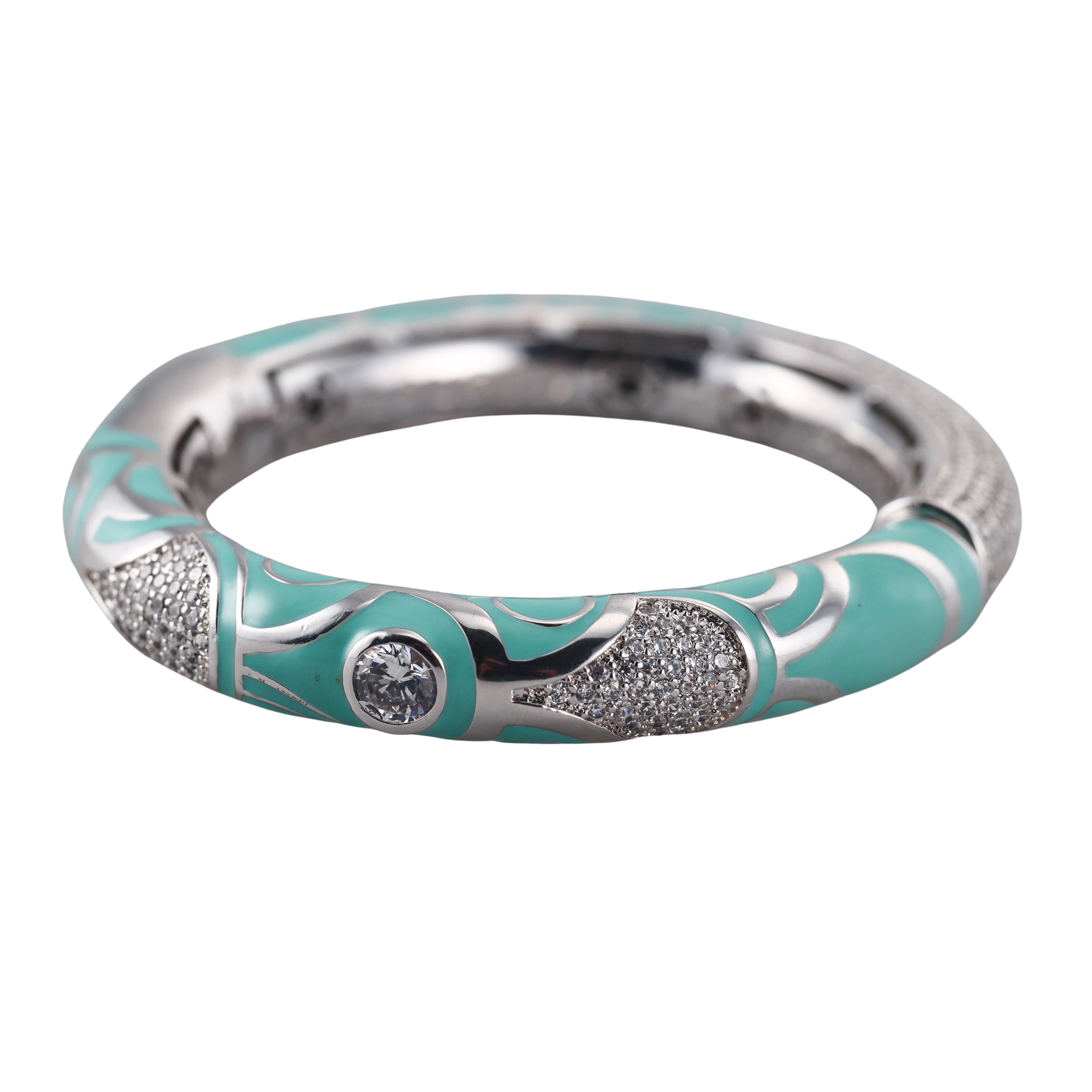 Lauren G Adams Floral Crystal Bangle Bracelet