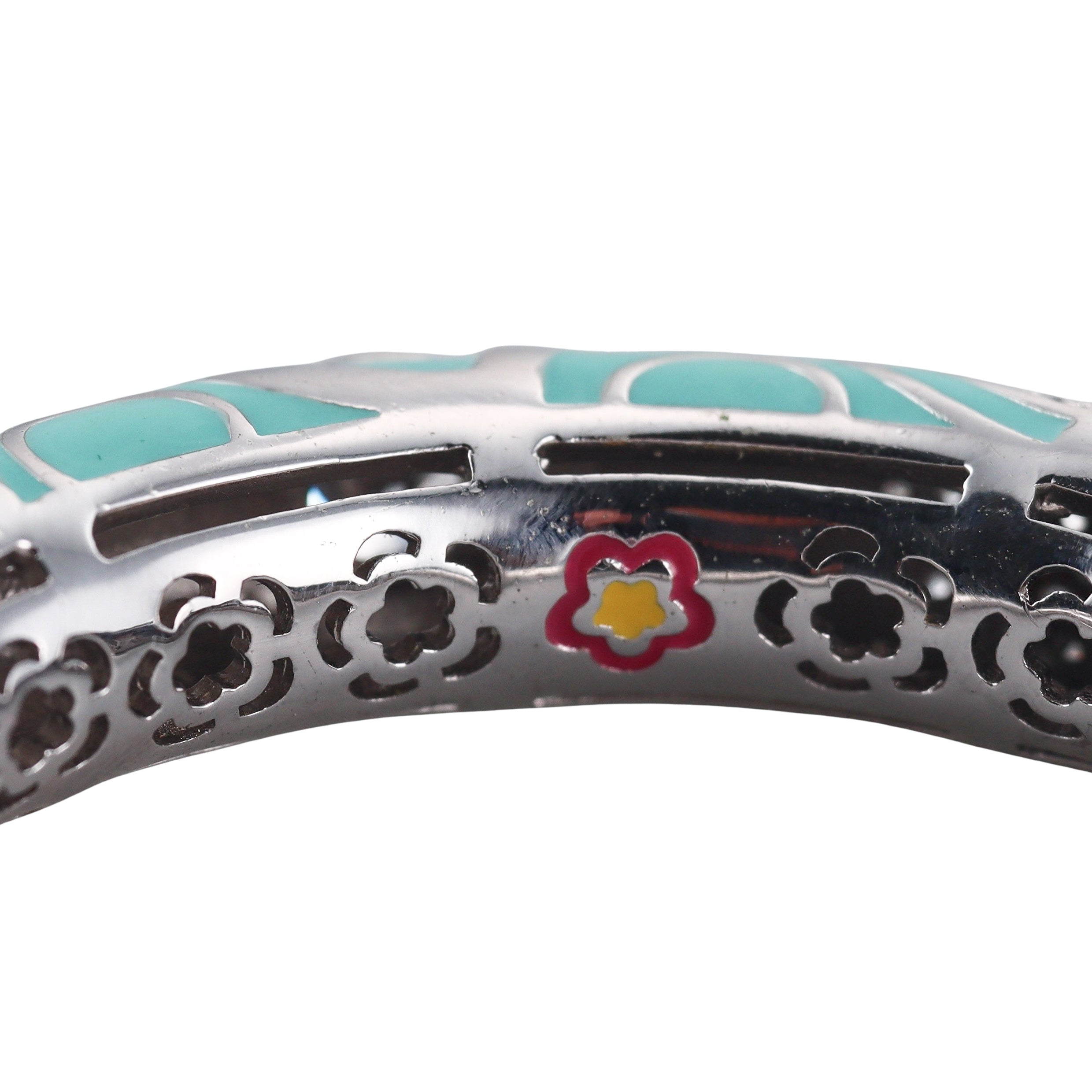Lauren G Adams Floral Crystal Bangle Bracelet