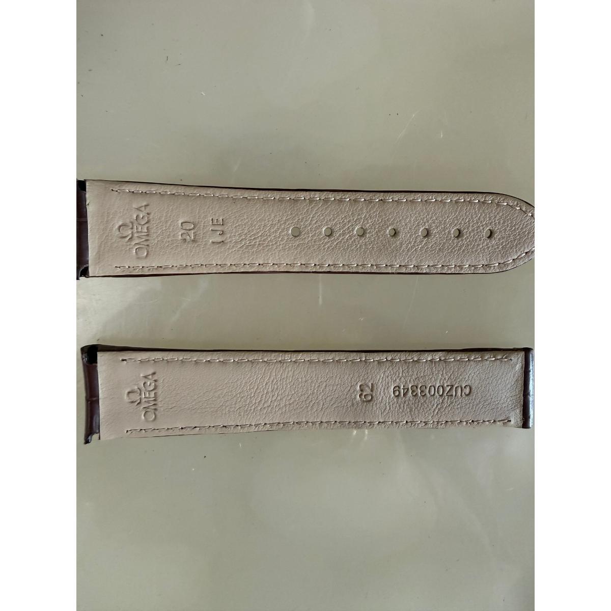 Authentic Omega Brown Crocodile Watch Strap Band 20mm CUZ003349