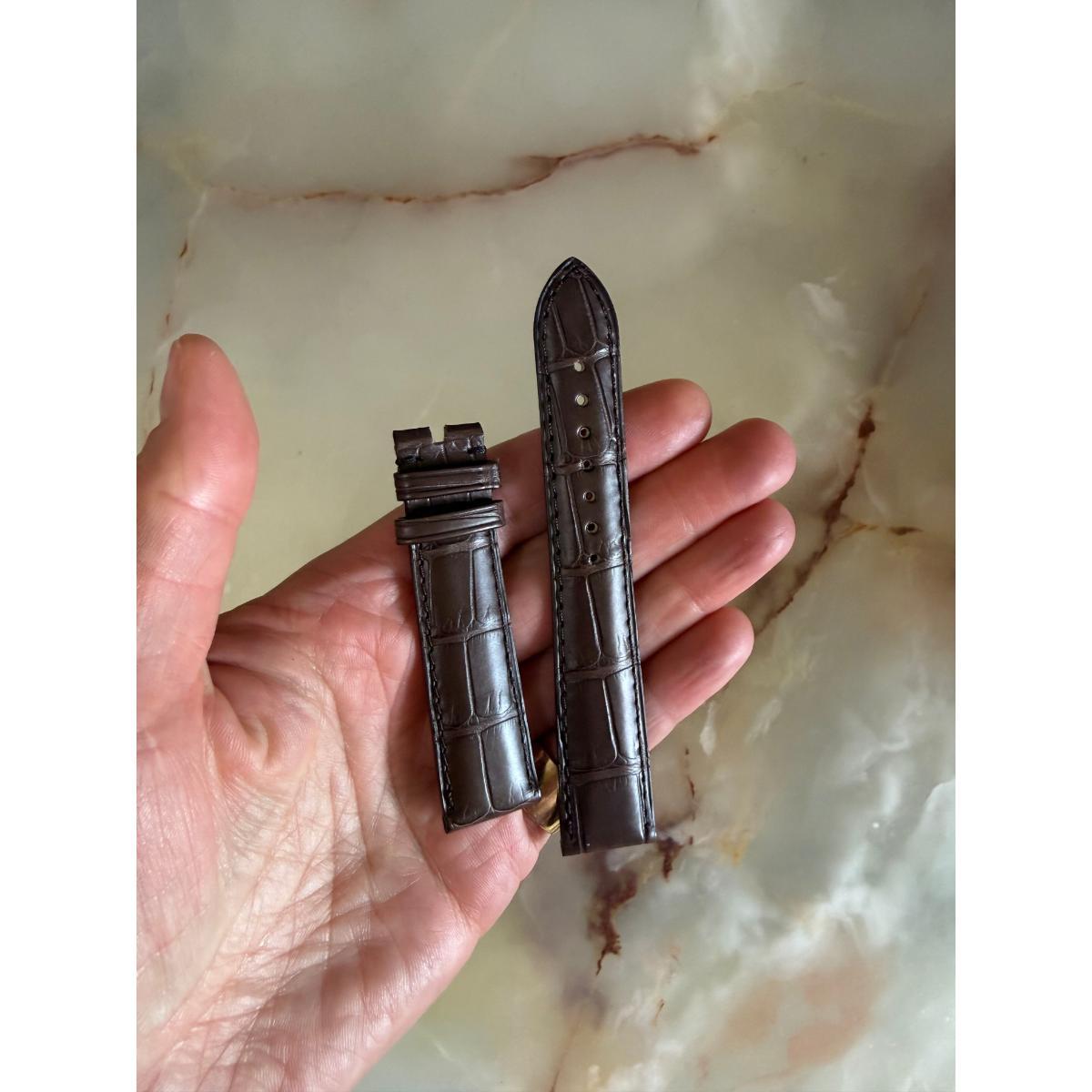 Authentic Omega Brown Crocodile Watch Strap Band 19mm 98000090