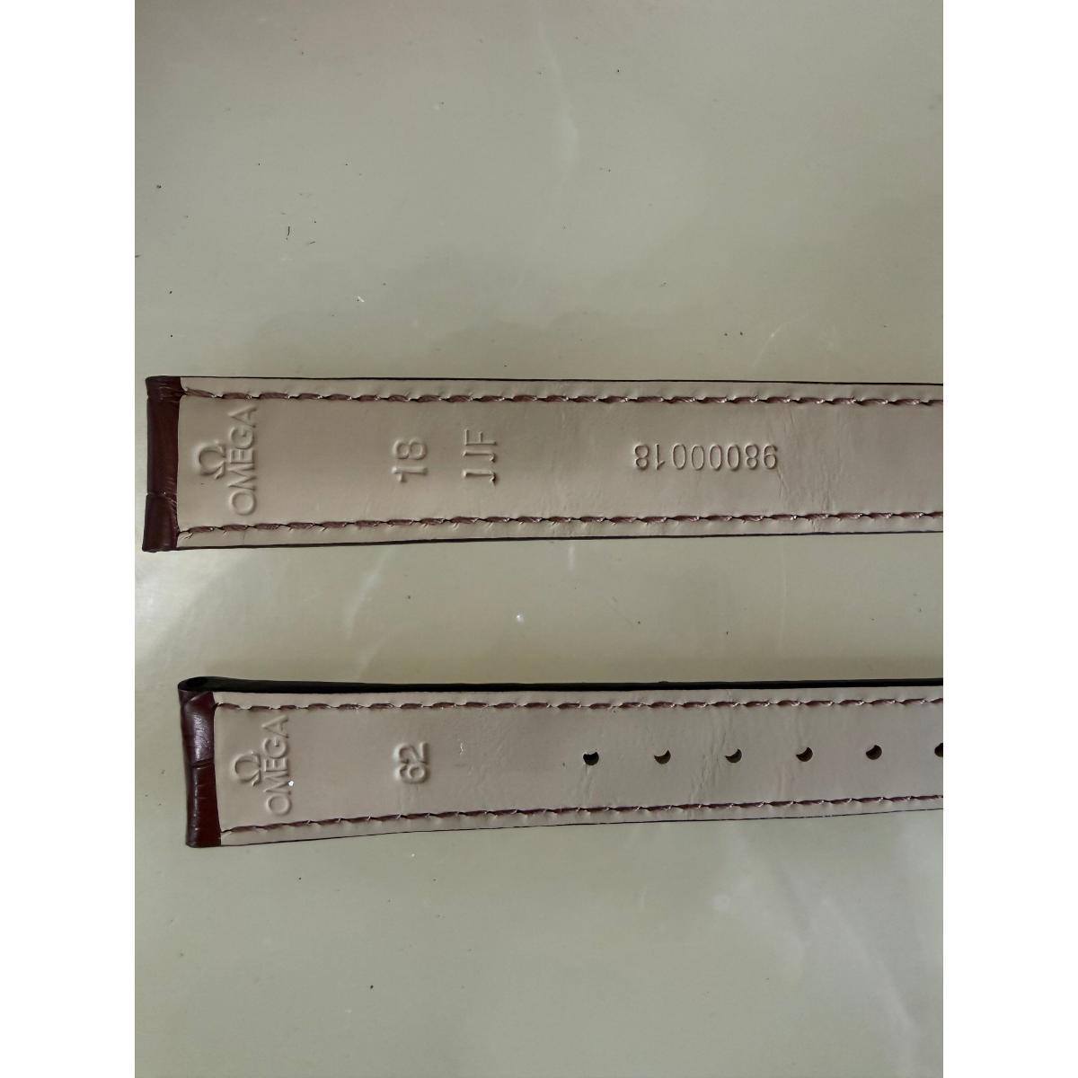 Authentic Omega Brown Crocodile Watch Strap Band 18mm 98000018