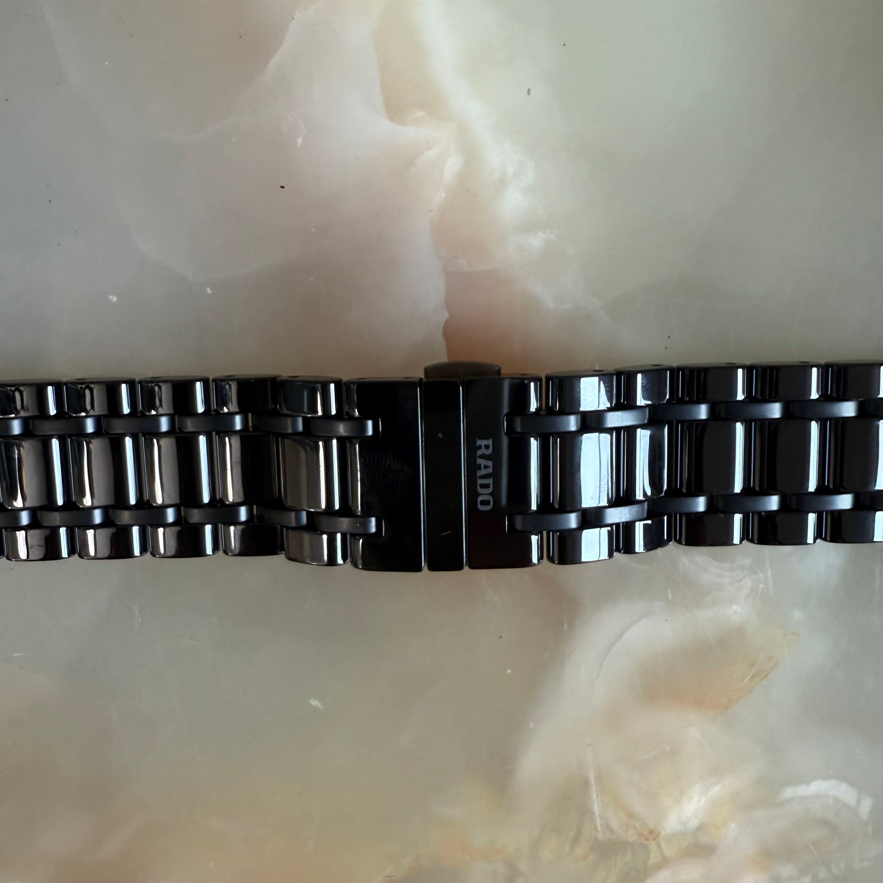 Authentic RADO Black High-Tech Ceramics Watch Bracelet 20mm 04755