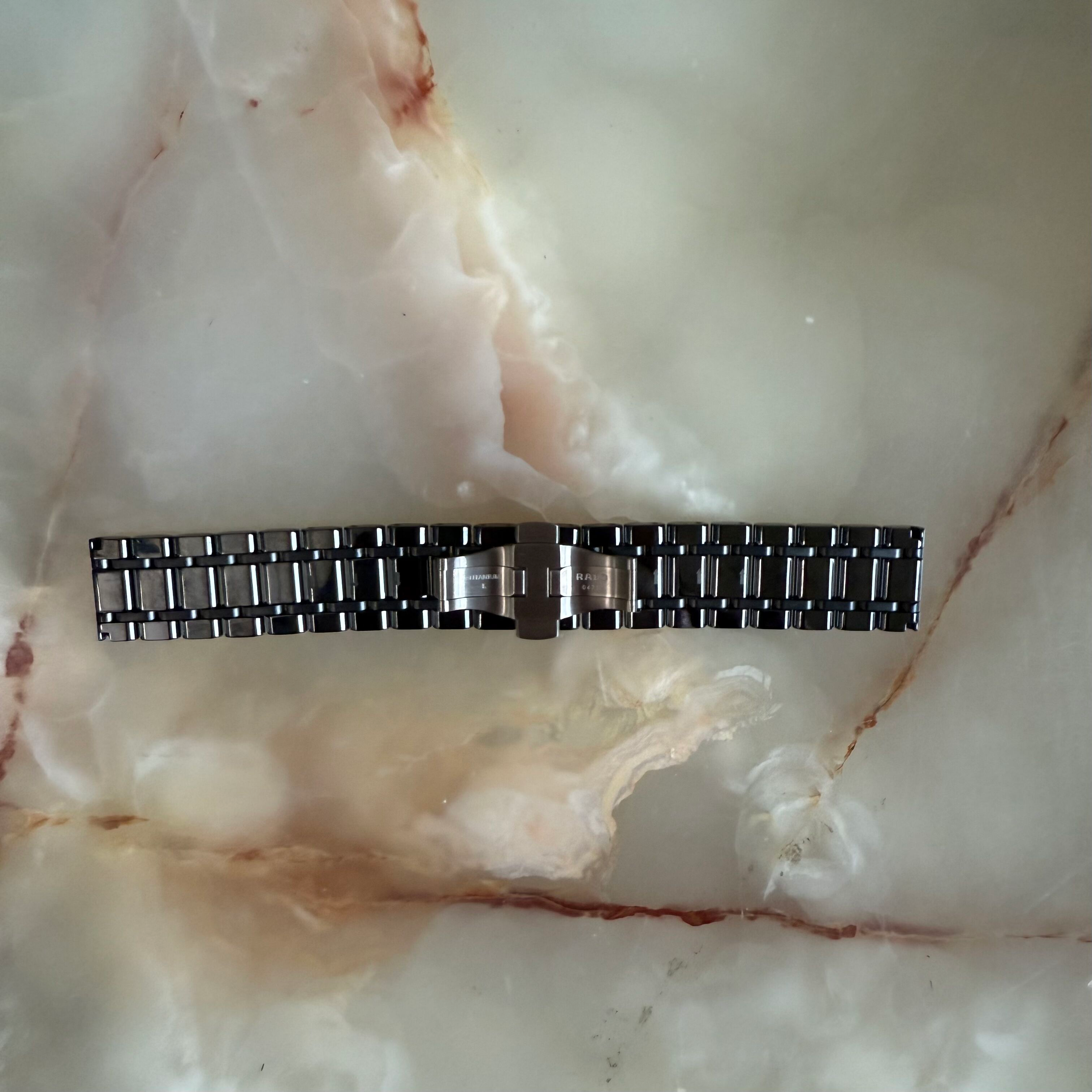 Authentic RADO Black High-Tech Ceramics Watch Bracelet 20mm 04755