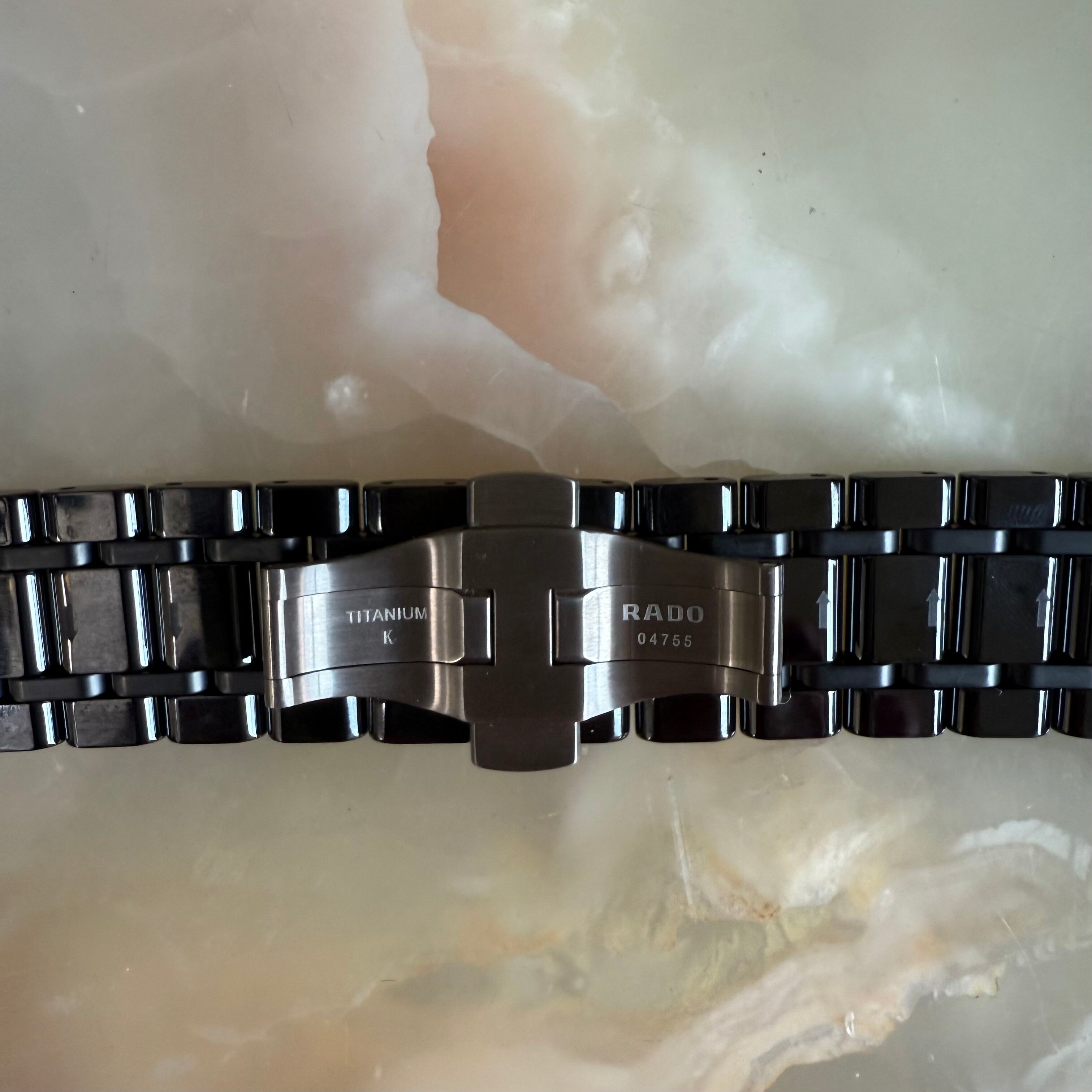 Authentic RADO Black High-Tech Ceramics Watch Bracelet 20mm 04755