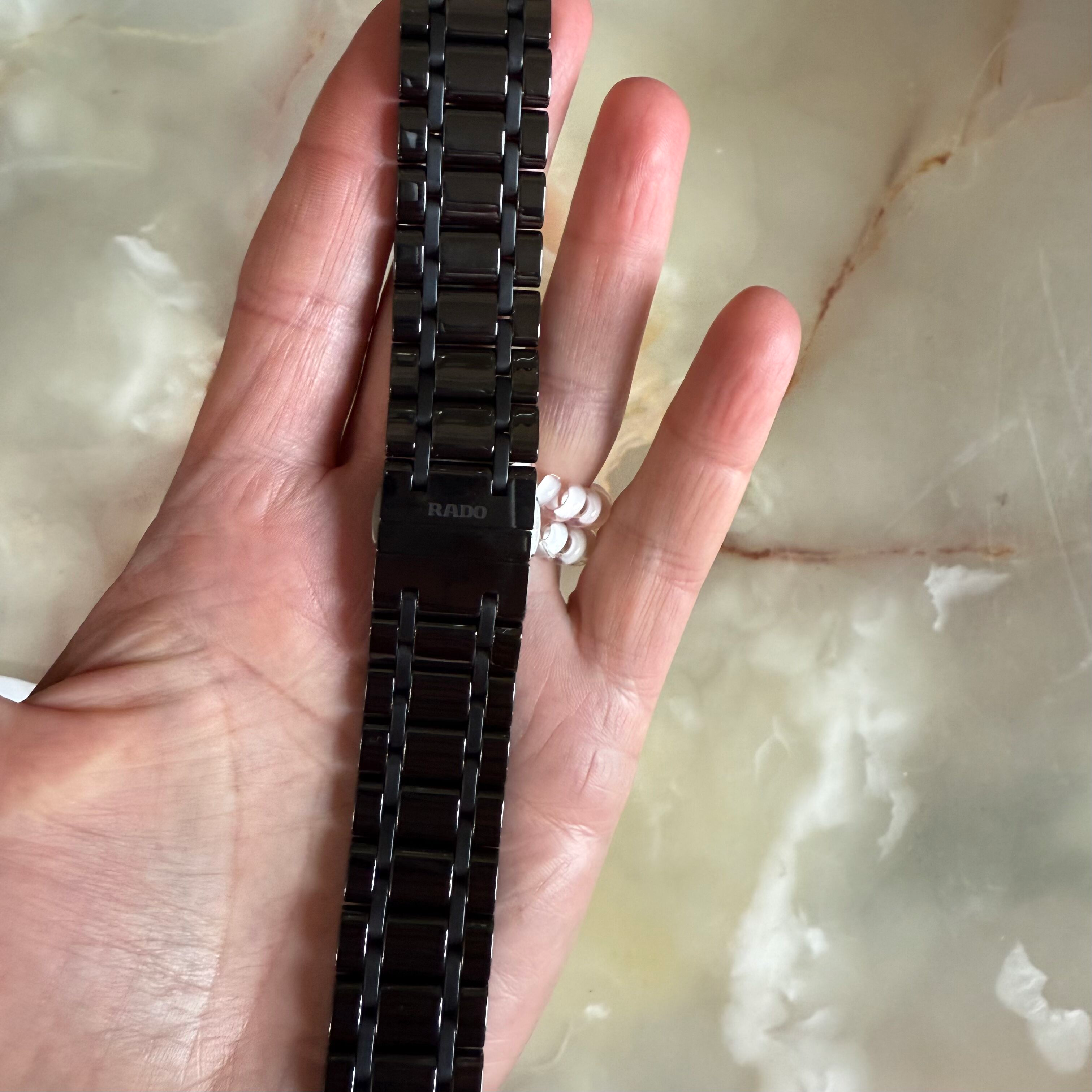 Authentic RADO Black High-Tech Ceramics Watch Bracelet 20mm 04755
