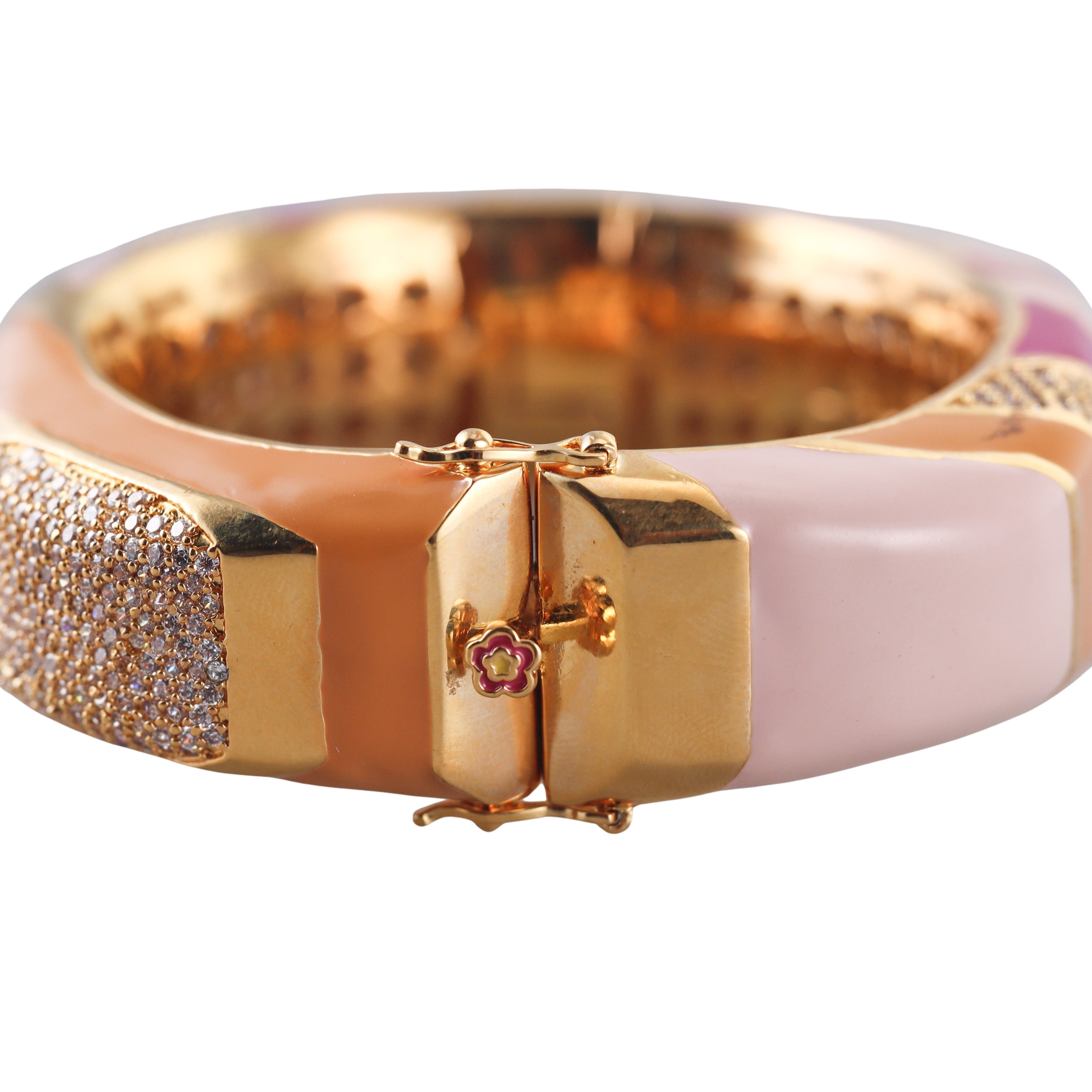 Lauren G Adams Stripes Pave Bangle Bracelet