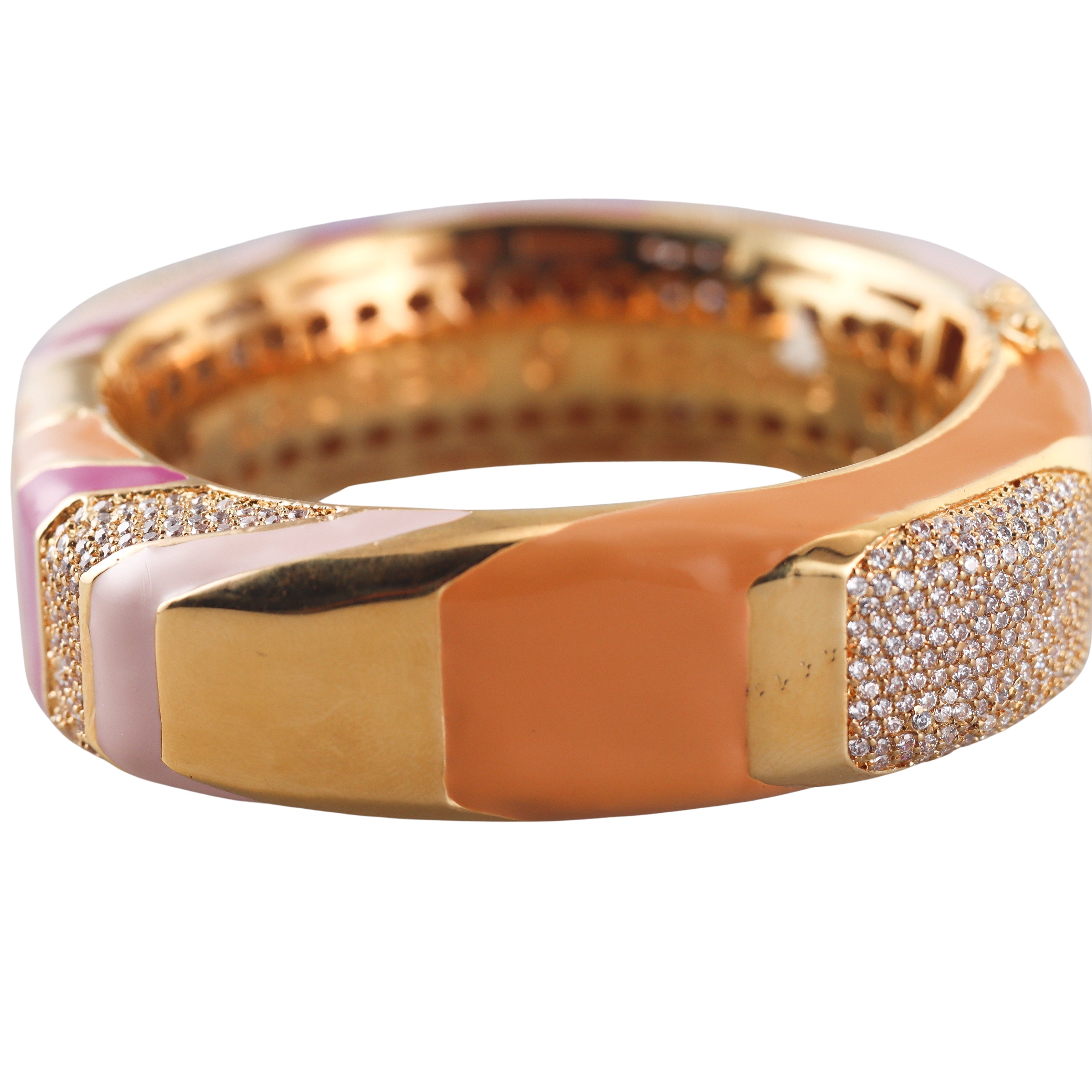 Lauren G Adams Stripes Pave Bangle Bracelet