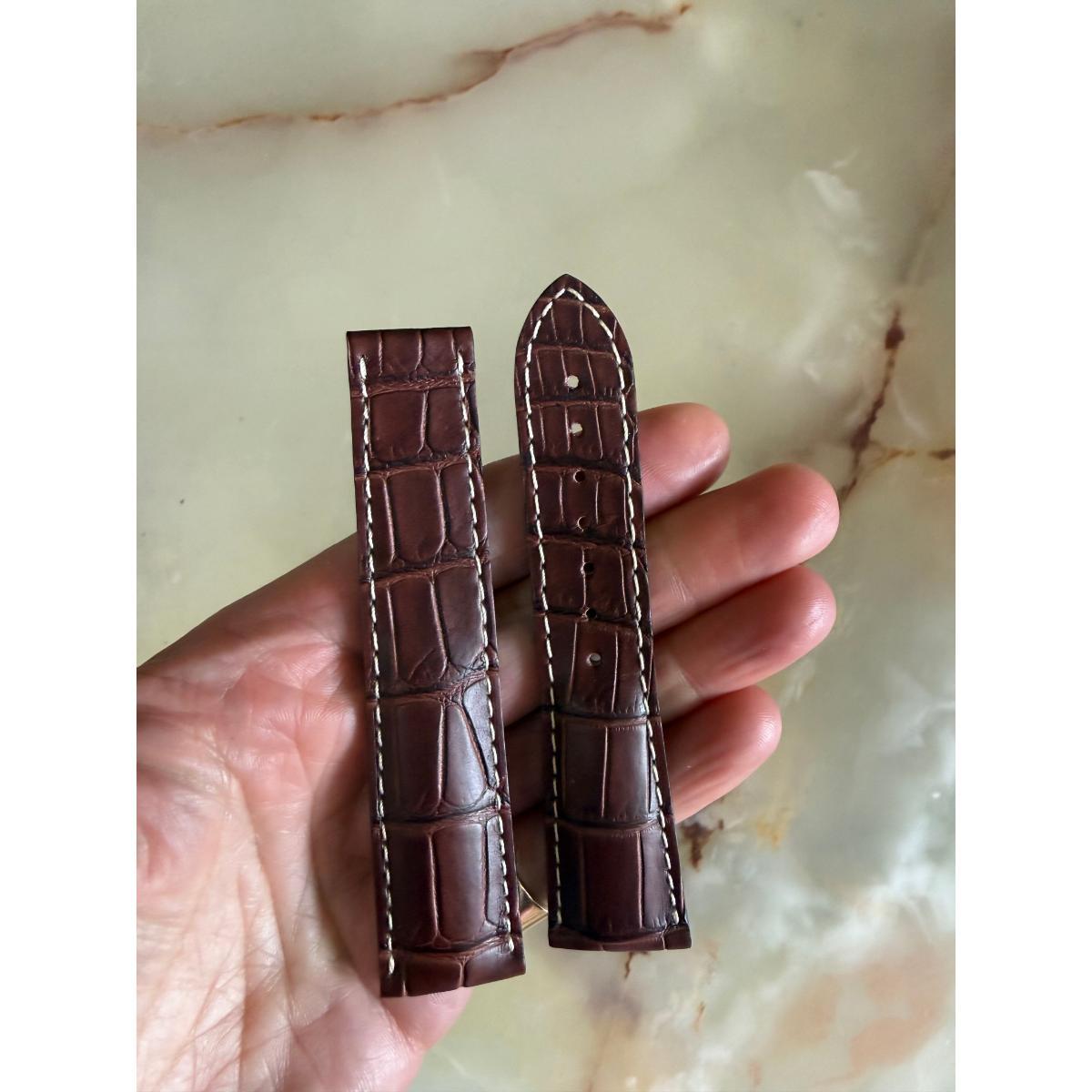 Authentic Omega Brown Crocodile Watch Strap Band 22mm 98000152